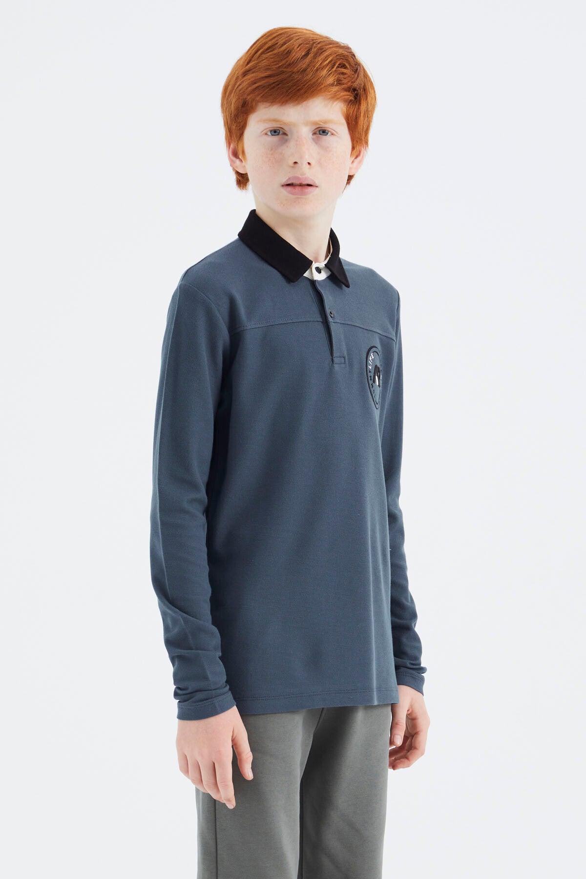 Forest Green Polo Collar Boys T-Shirt - 11172