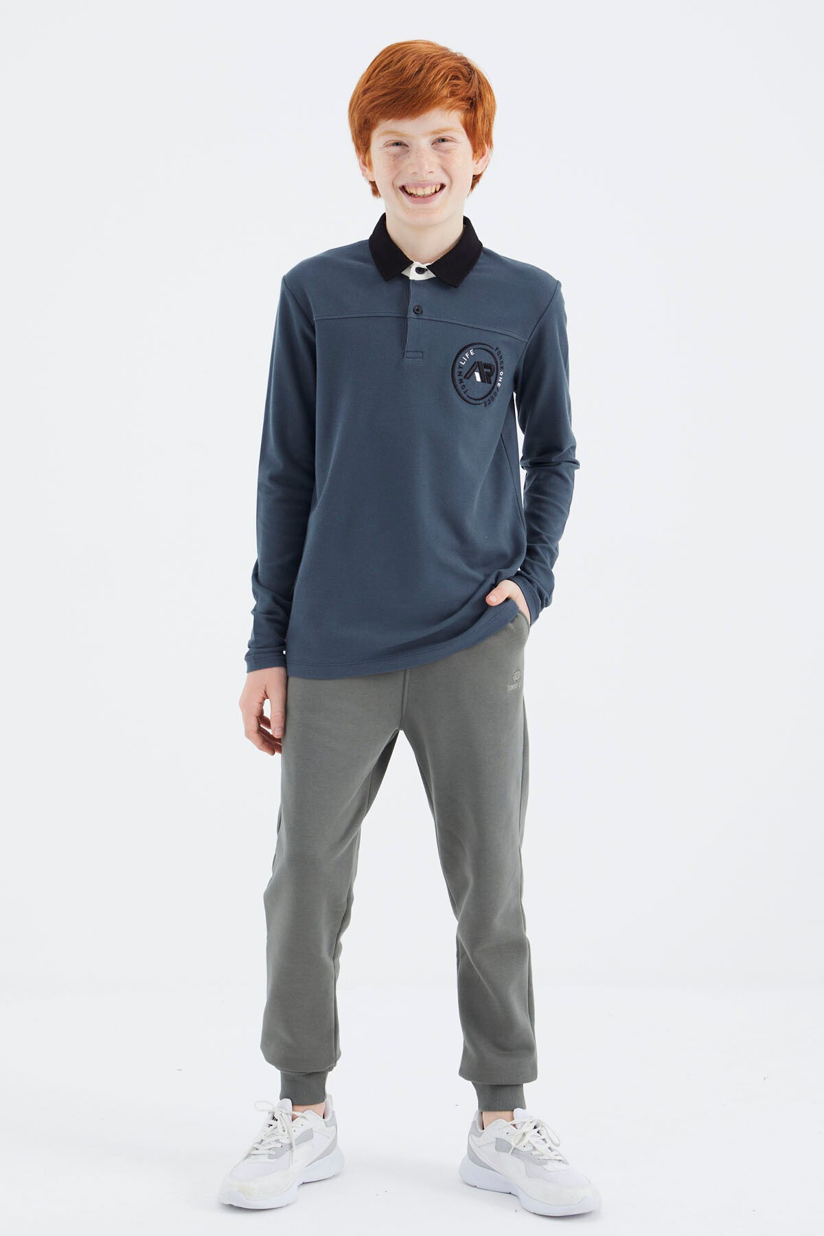 Forest Green Polo Collar Boys T-Shirt - 11172