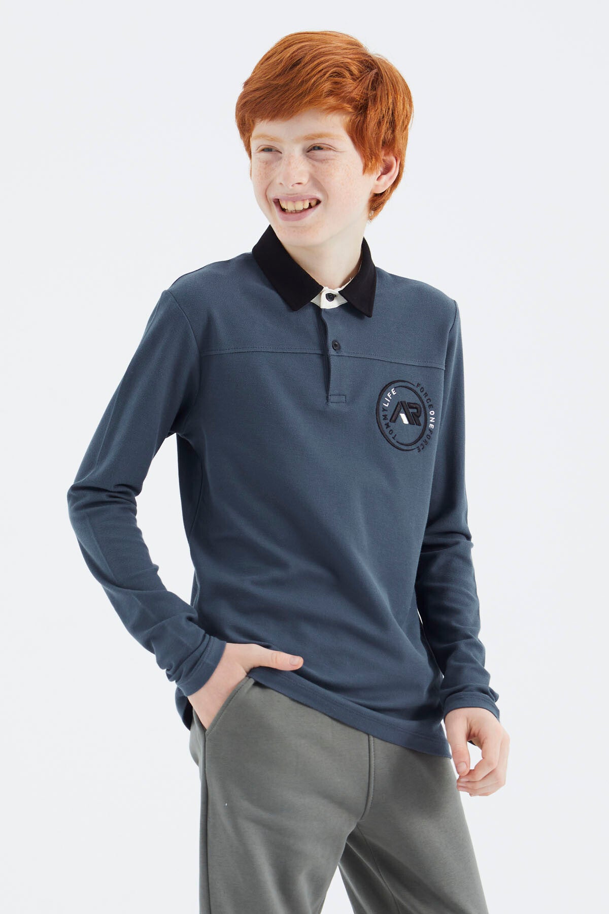 Forest Green Polo Collar Boys T-Shirt - 11172