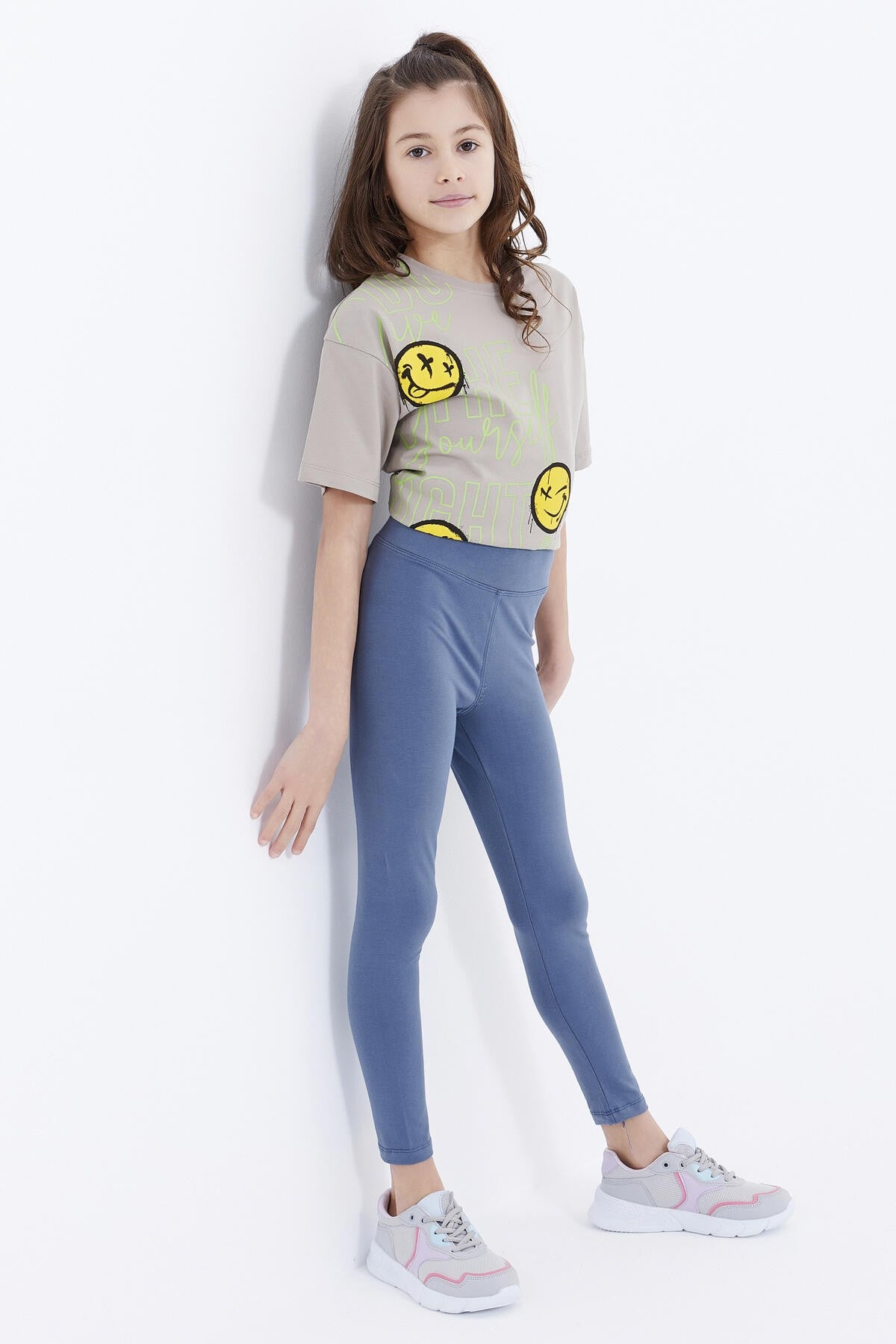 High Waist Slim Fit Girls' Tights - 75047