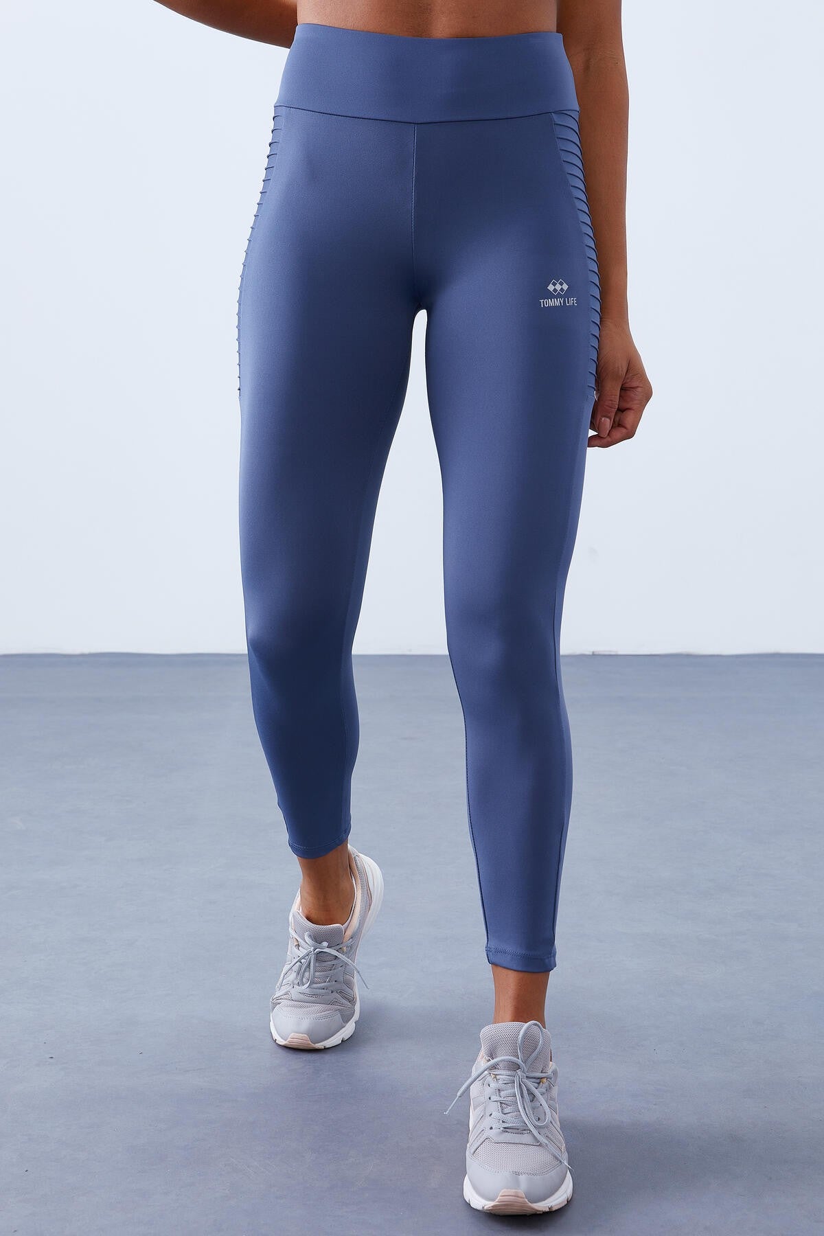 High Waist Wrap-up Slim Fit Skinny Leg Women's Tights - 94568