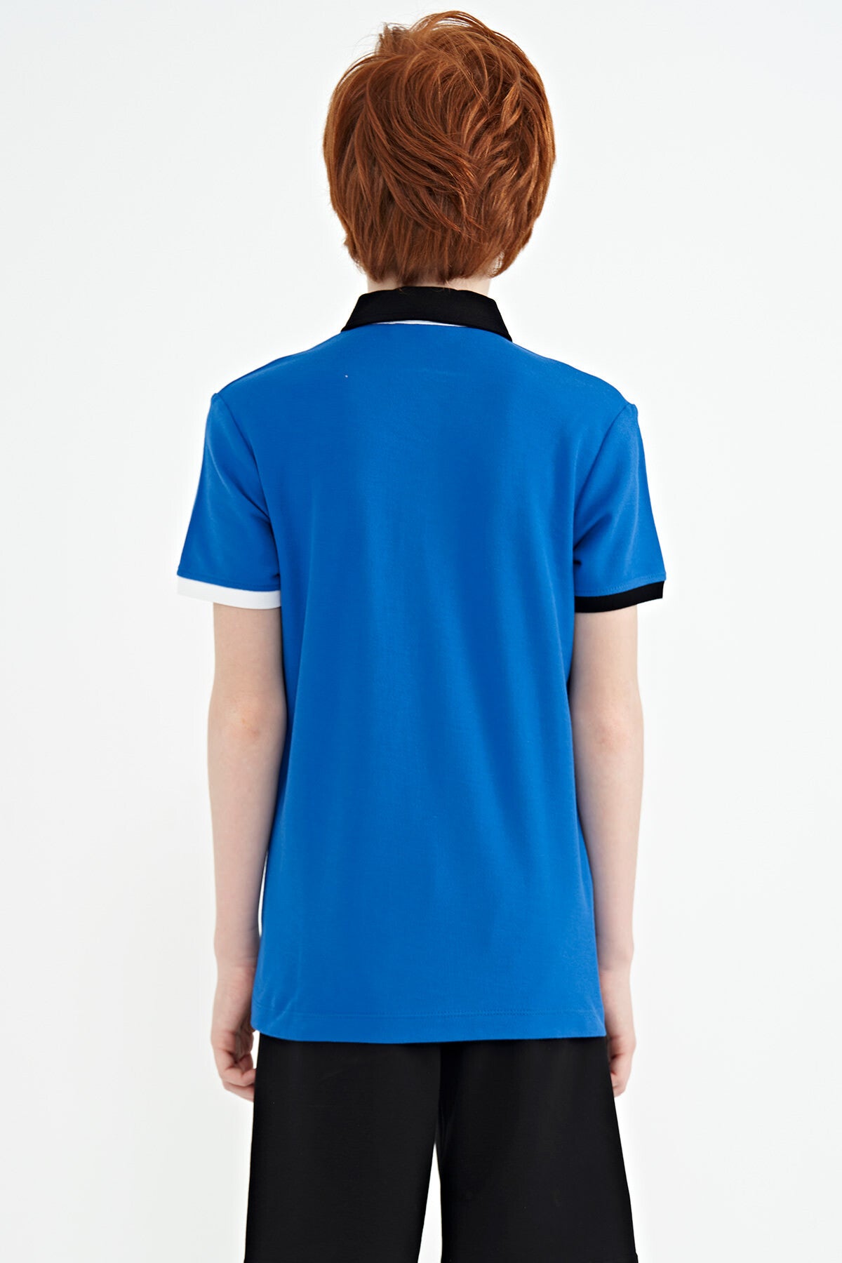 Detailed Standard Mold Polo Collar Men's Boys T-Shirt - 11101
