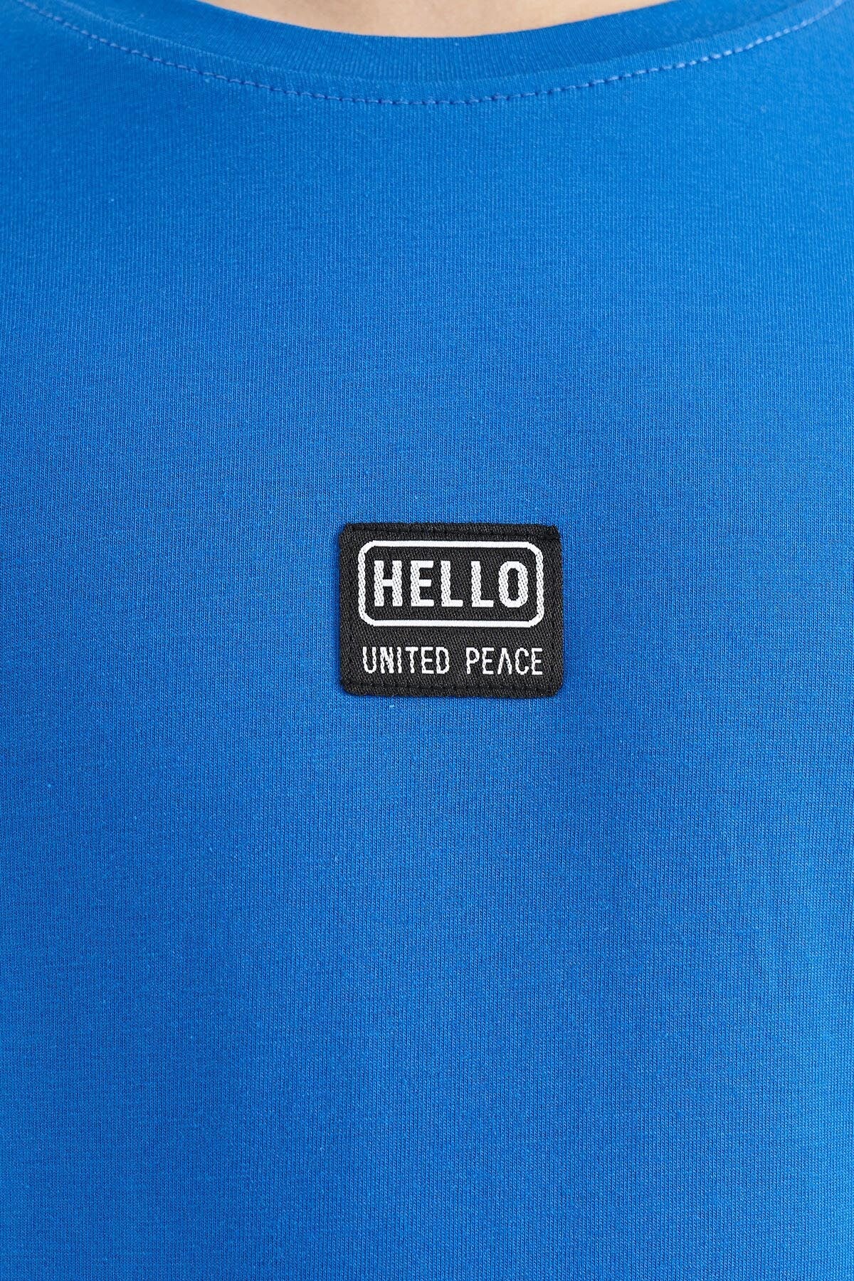 Printed Saks Standard Fit O Collar Boys' T-Shirt - 11097