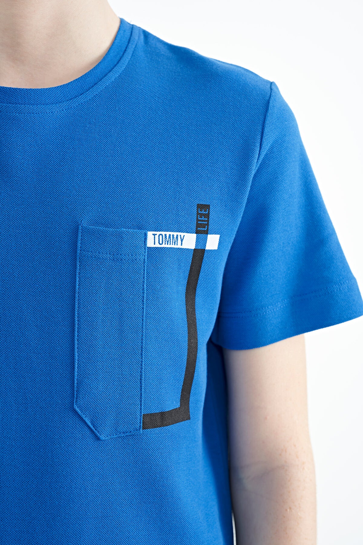 Saks Cep Detailed O Collar Standard Fit Boys T-Shirt - 11120