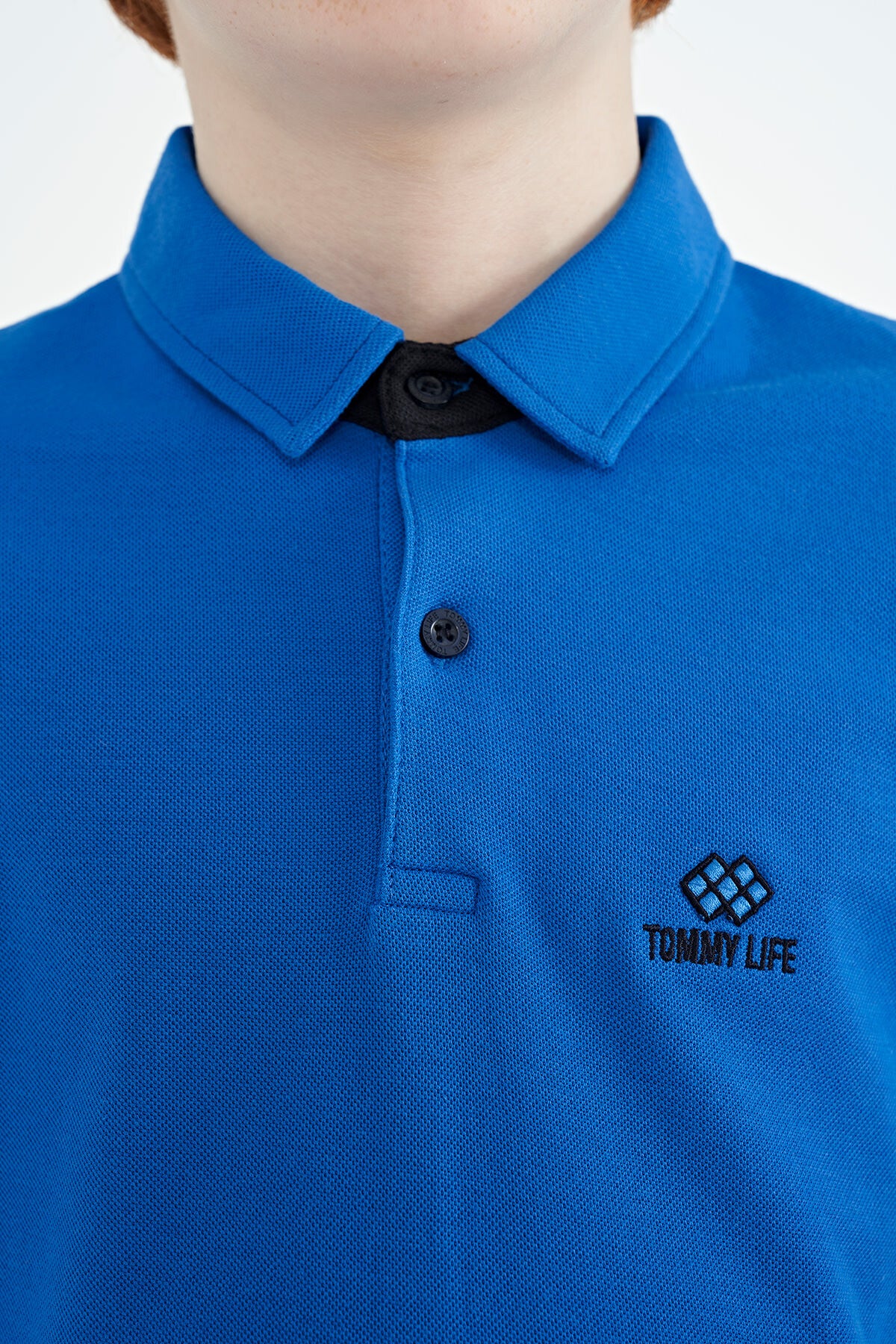 Detailed Standard Mold Polo Collar Boys' T-Shirt - 11093