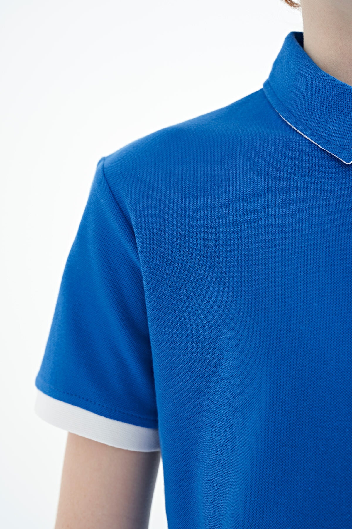 Saks Logo Embroidered Standard Fit Polo Collar Boys T-Shirt - 11083