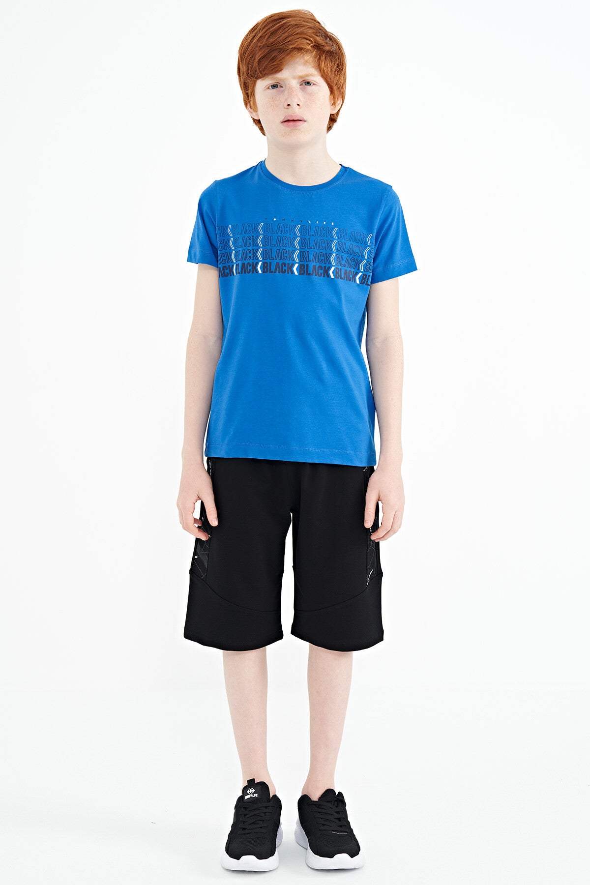 Saks Printed Letter O Collar Standard Fit Boys T-Shirt - 11149