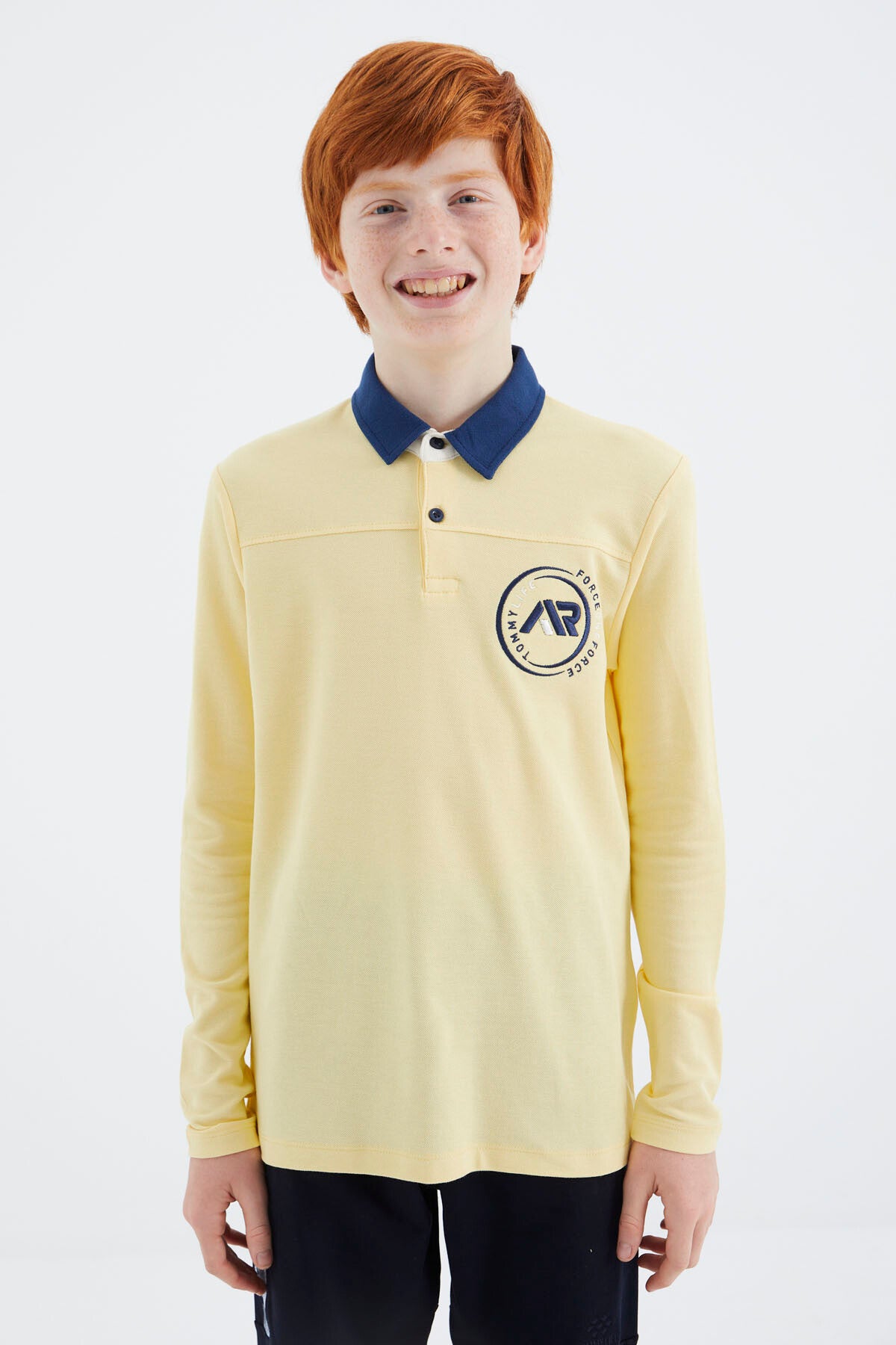 Yellow Polo Collar Boys T-Shirt - 11172