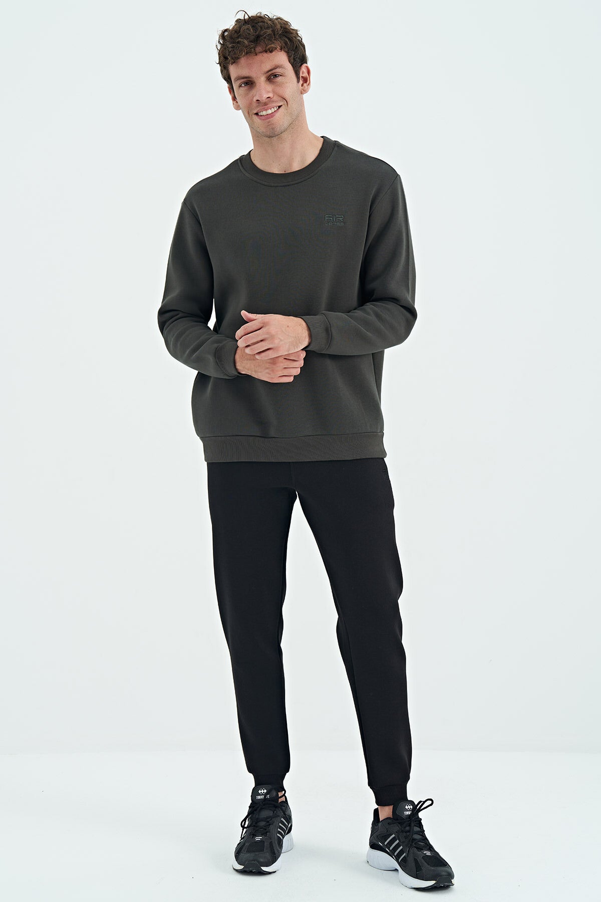 Sean Black Brushed Men's Tracksuit Bottom - 84928