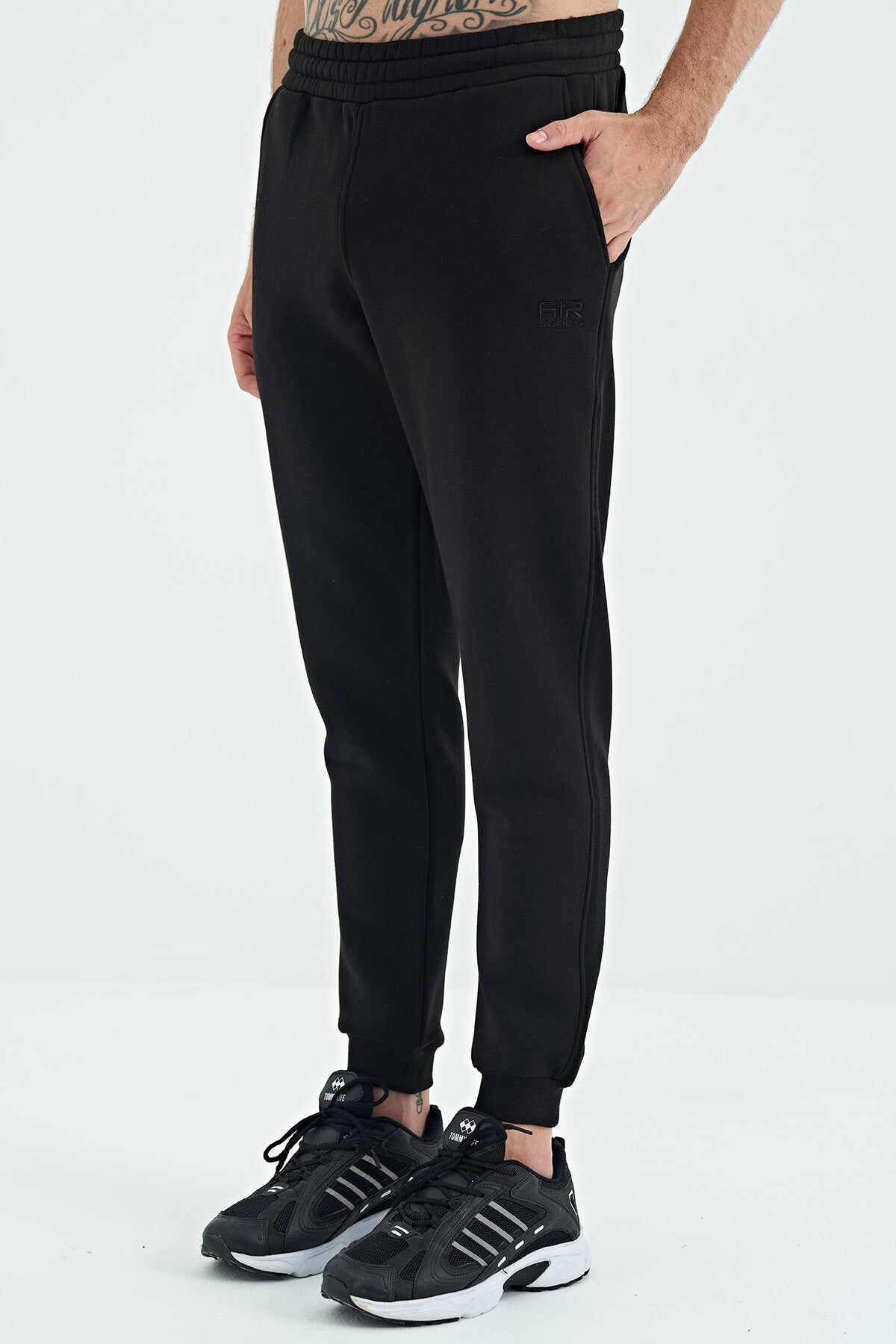 Sean Black Brushed Men's Tracksuit Bottom - 84928