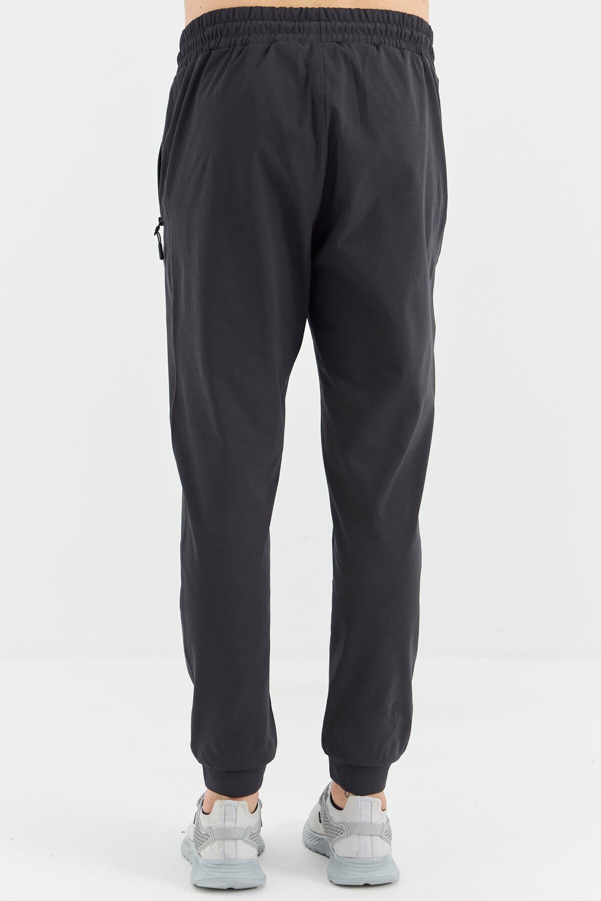 Black Laced Pocket Detailed Relax Fit Men's Tracksuit Bottom - 84995