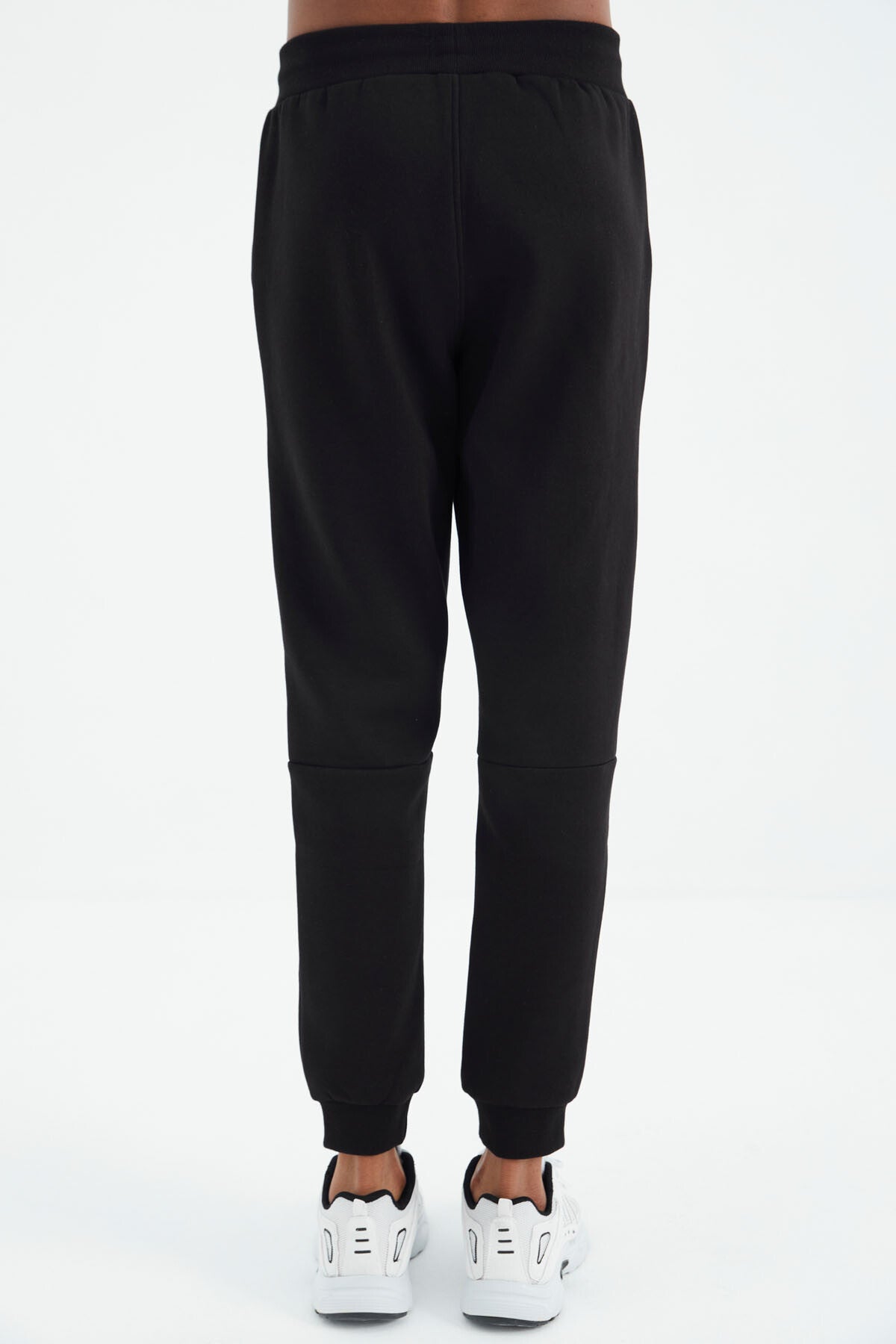 Black Laced Striped Detailed Relax Fit Men's Tracksuit Bottom - 82106