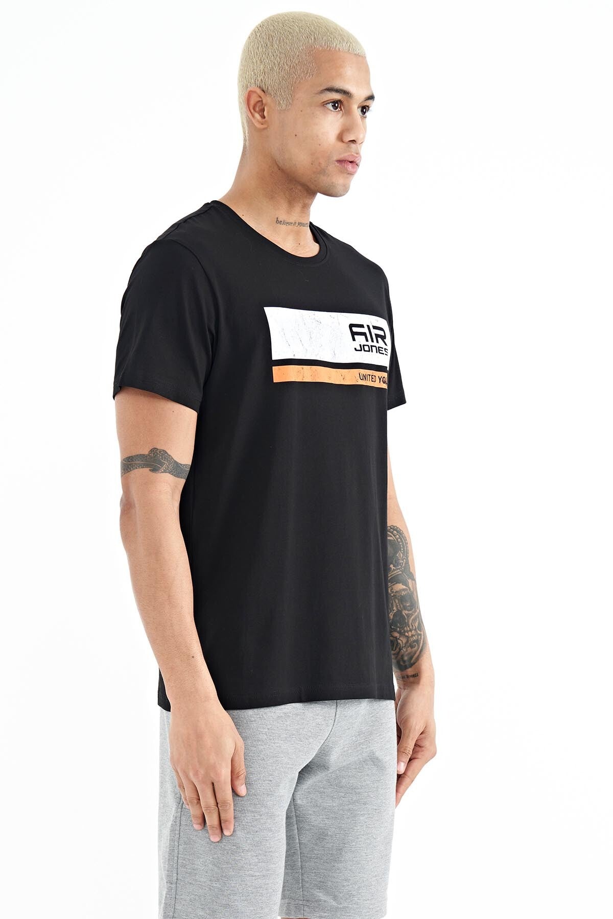 Luke Black O Collar Men's T-Shirt - 88221