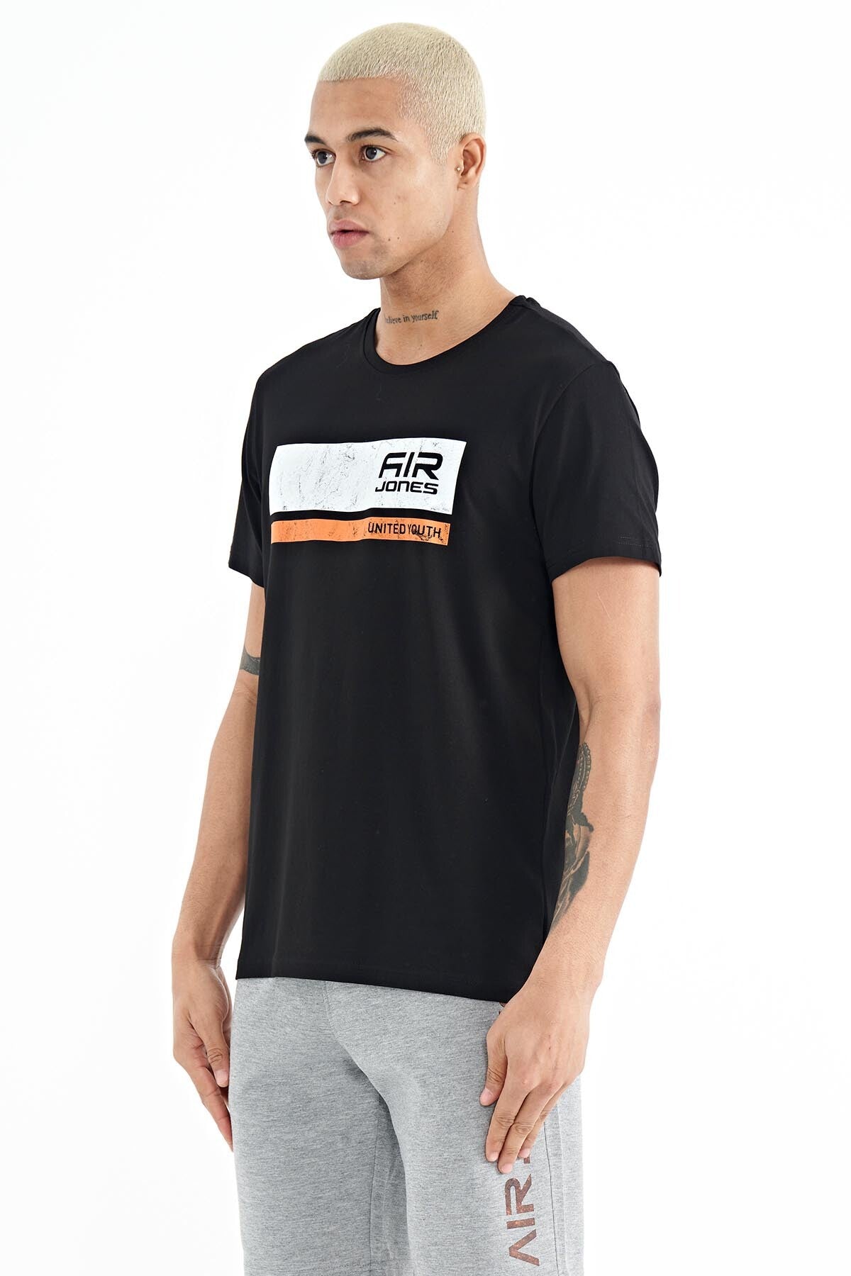 Luke Black O Collar Men's T-Shirt - 88221