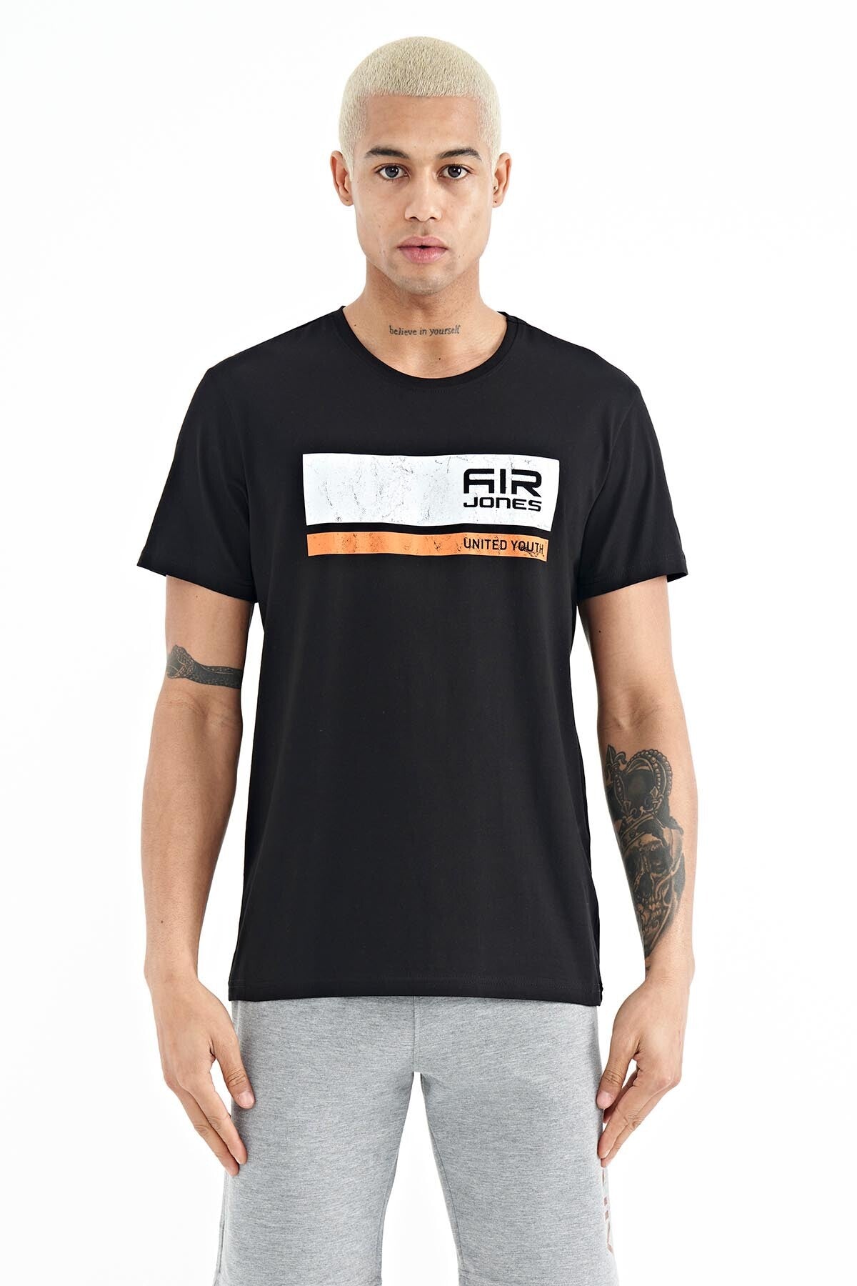 Luke Black O Collar Men's T-Shirt - 88221