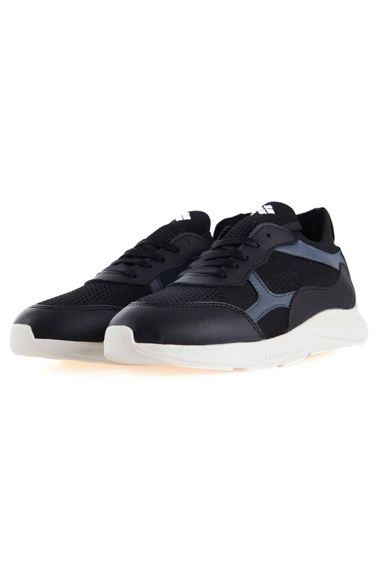 Black - White High Top Mesh Detailed Laced Women's Sports Shoes - 89208