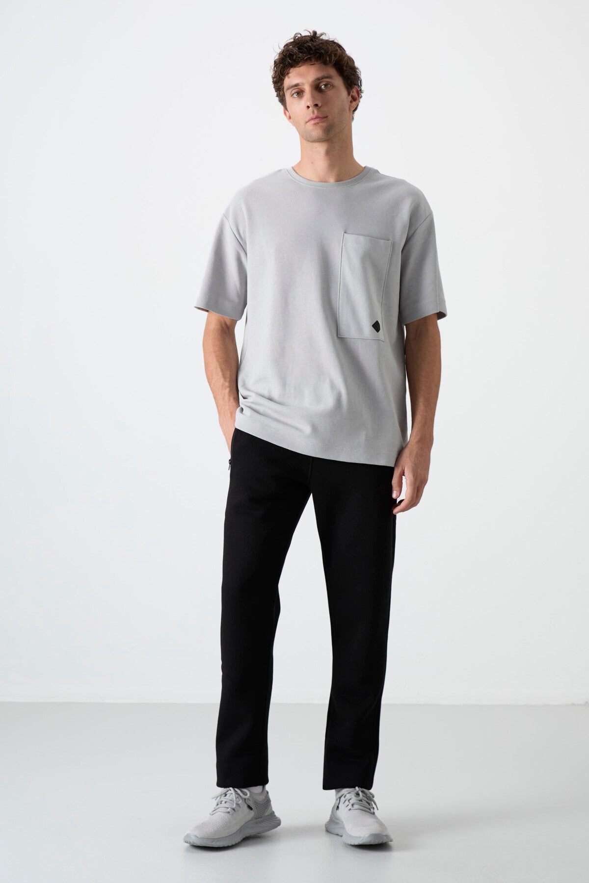 Carlo Black Quilted Men's Tracksuit Bottom - 84942
