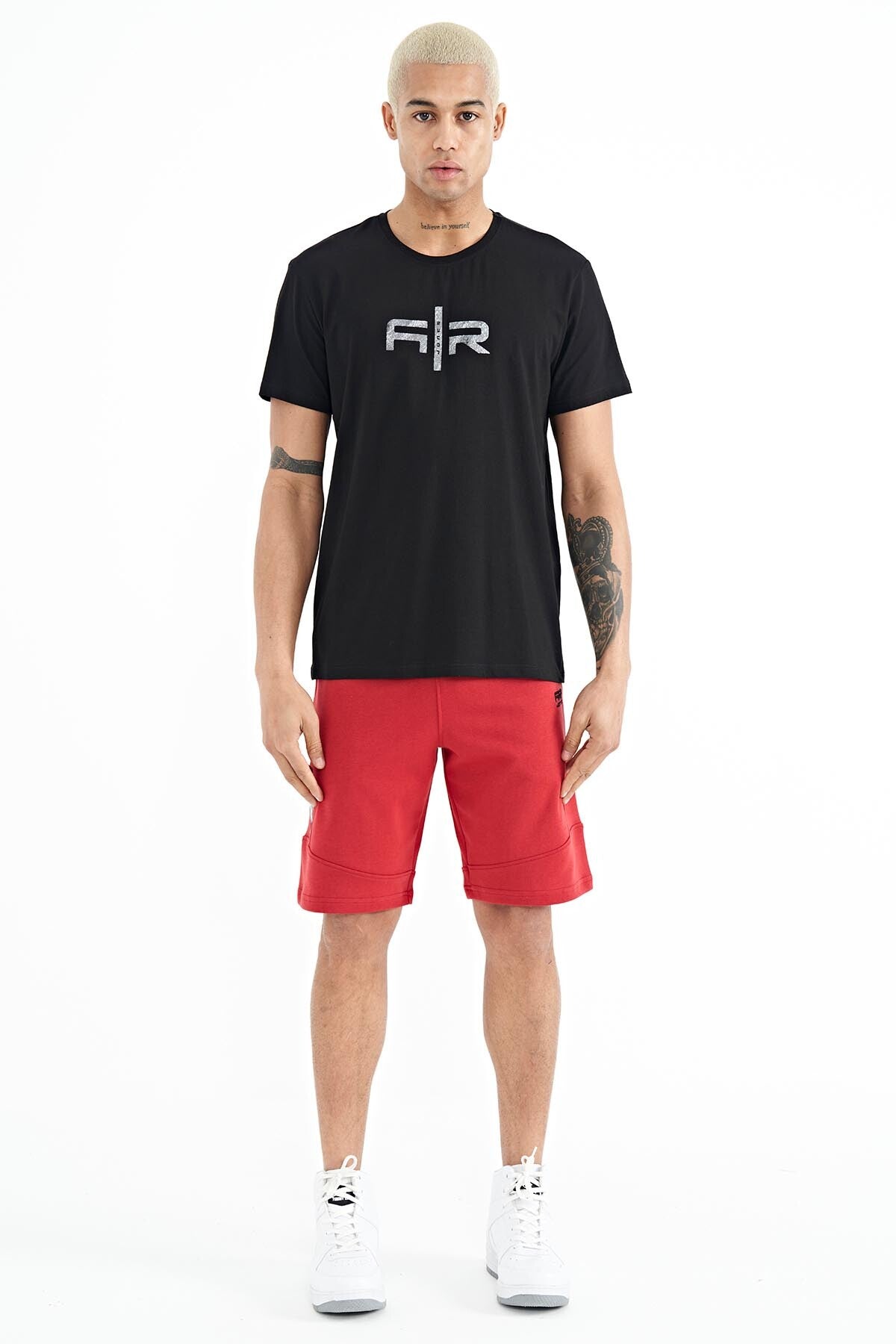 Boris Black Standard Fit Men's T-Shirt - 88206