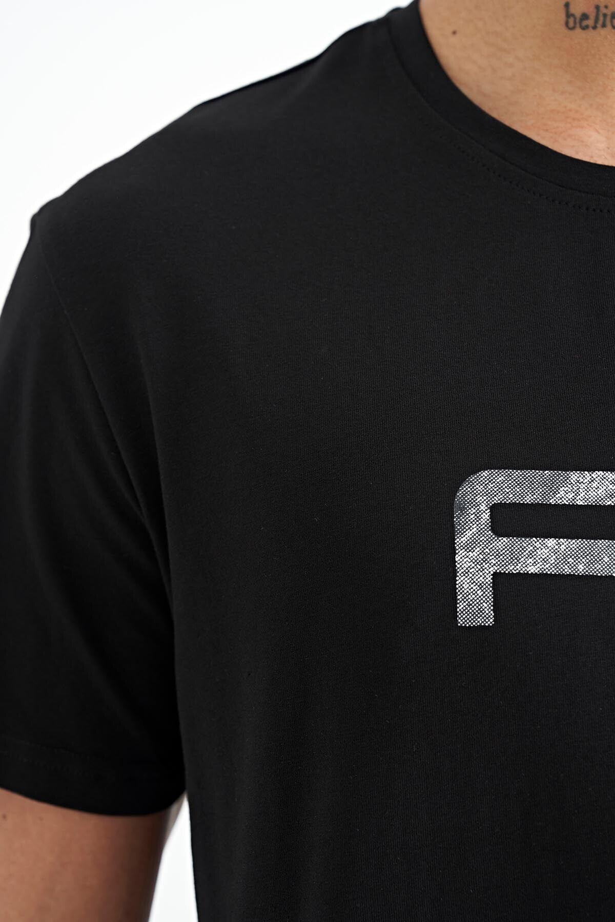 Boris Black Standard Fit Men's T-Shirt - 88206