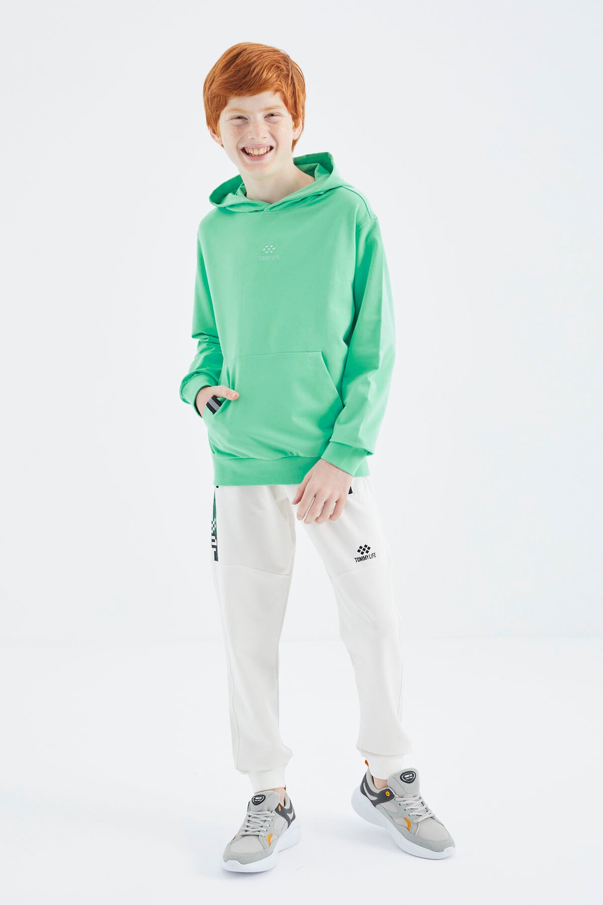 Forest Green Hooded Boys' Sweatshirt - 11177