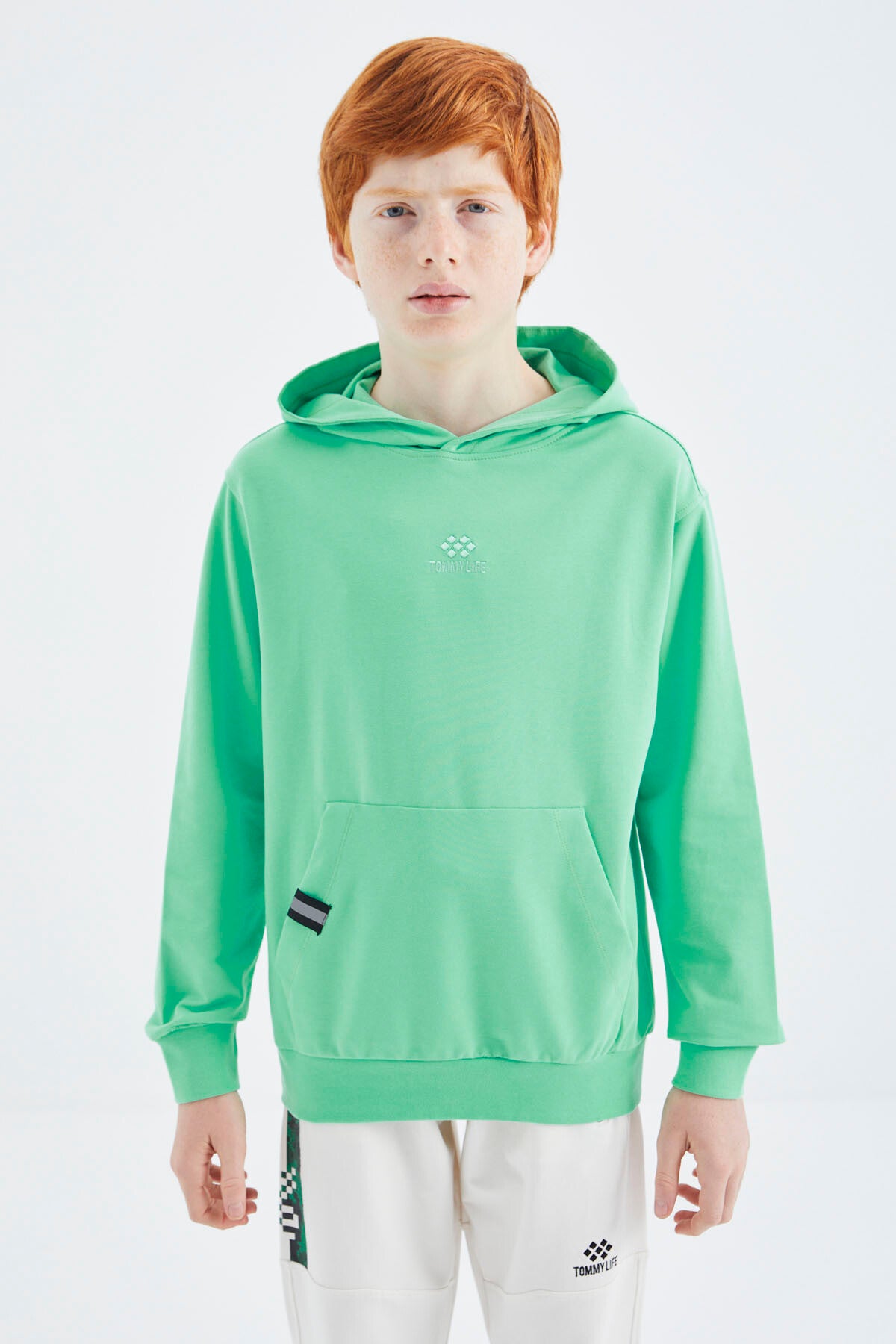 Forest Green Hooded Boys' Sweatshirt - 11177