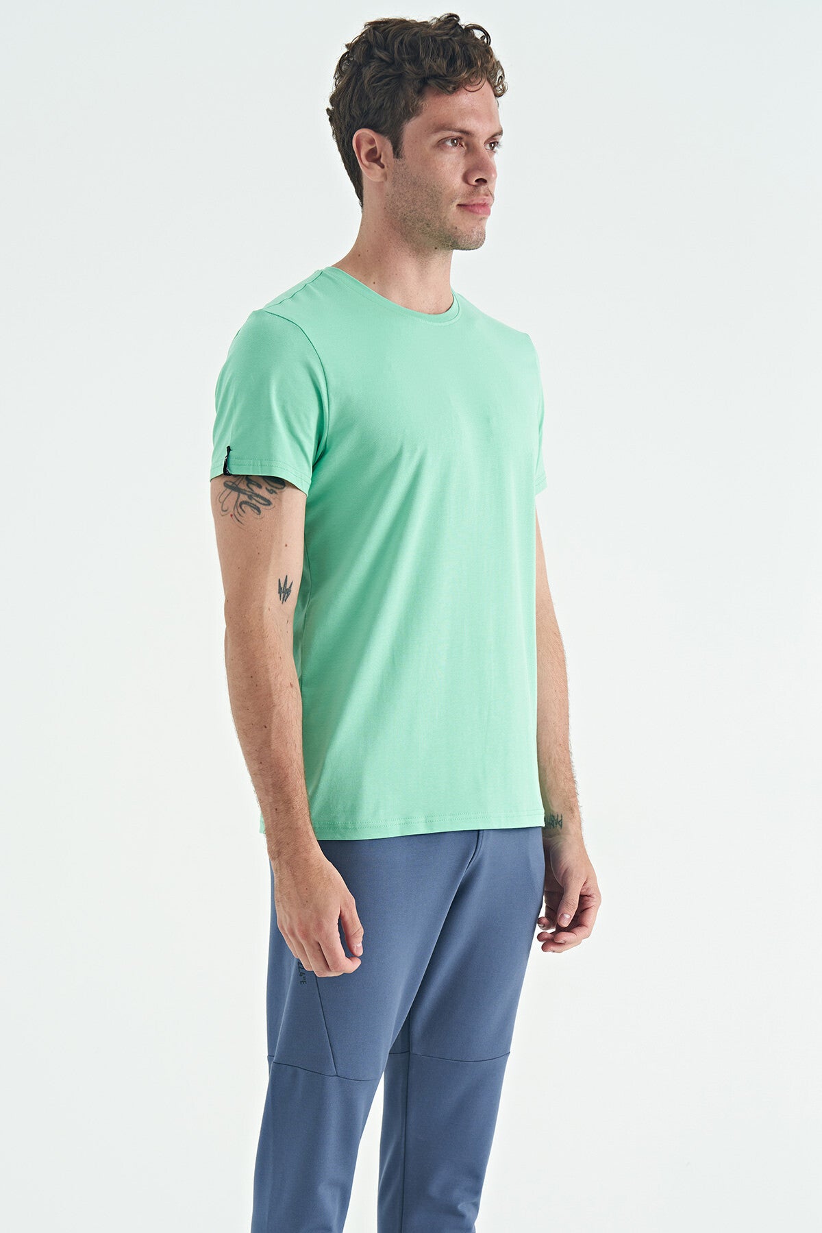 Green Basic Men's T-Shirt - 88245