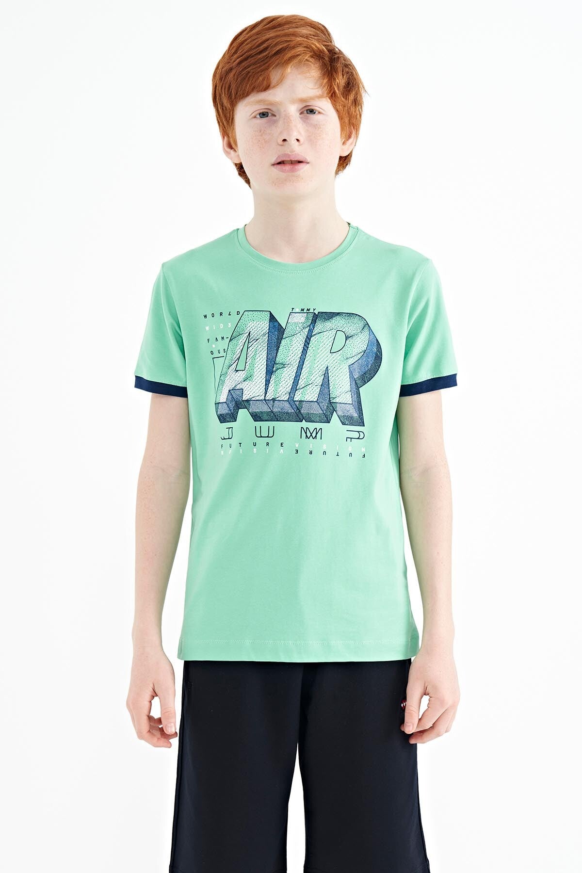 Printed Standard Fit O Neck Boys' T-Shirt - 11098