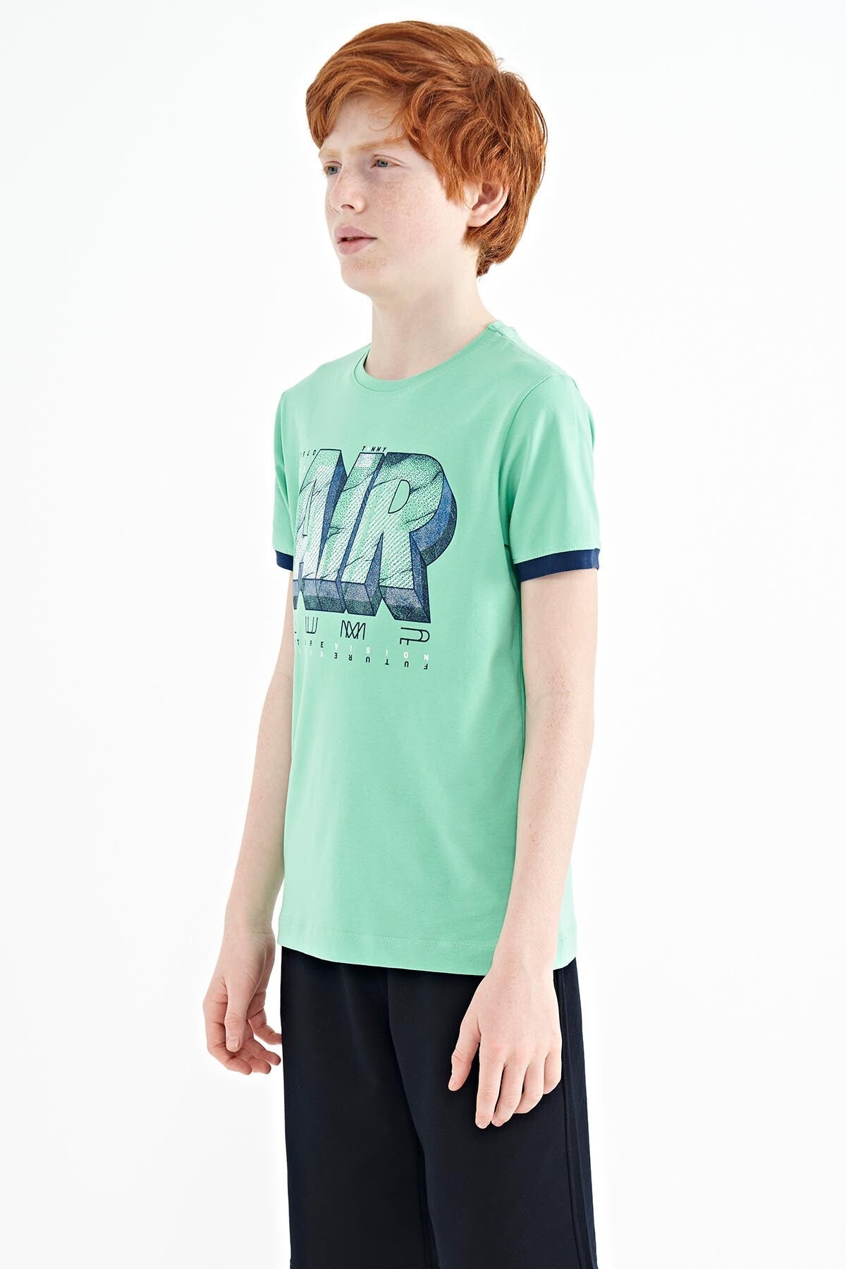Printed Standard Fit O Neck Boys' T-Shirt - 11098