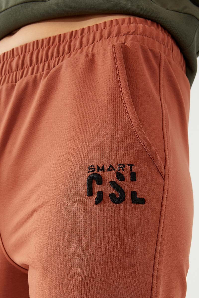 Cinnamon Extrafor Detailed Comfort Fit Cuffed Women's Tracksuit Bottom - 94587
