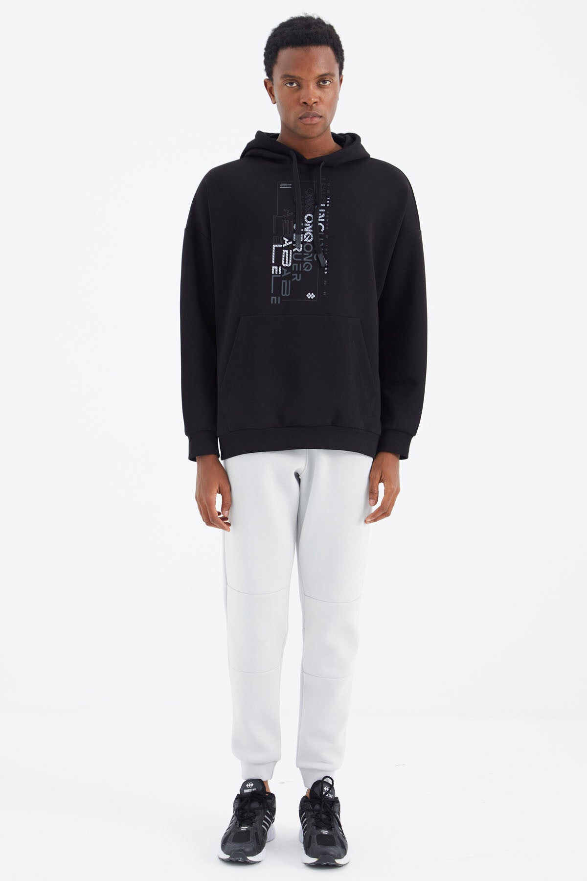 Stone Laced Strip Detailed Relax Fit Men's Tracksuit Bottom - 82106