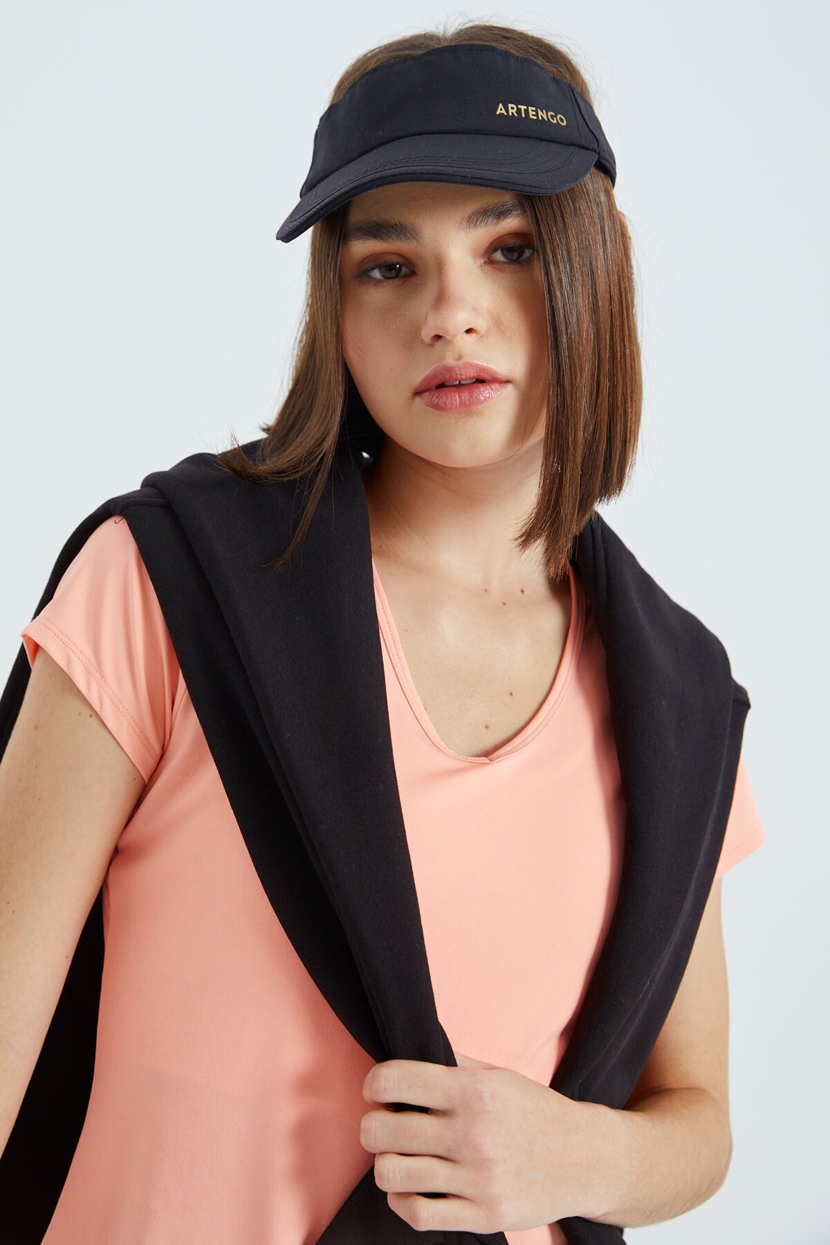 Basic Round Neck Short Sleeve Regular Fit V-Neck Women's T-Shirt - 97145