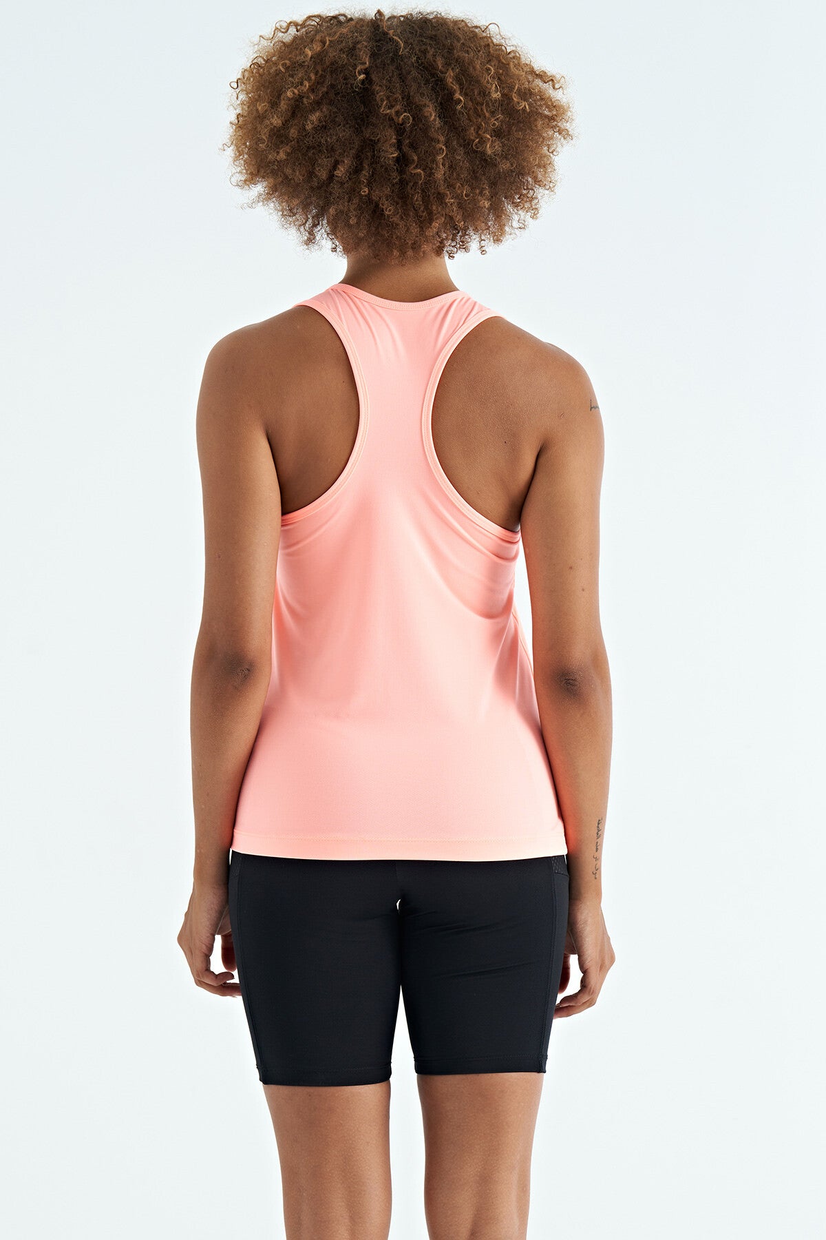 Slit Detailed O Collar Sleeveless Standard Fit Women's Sports Singlet - 97256