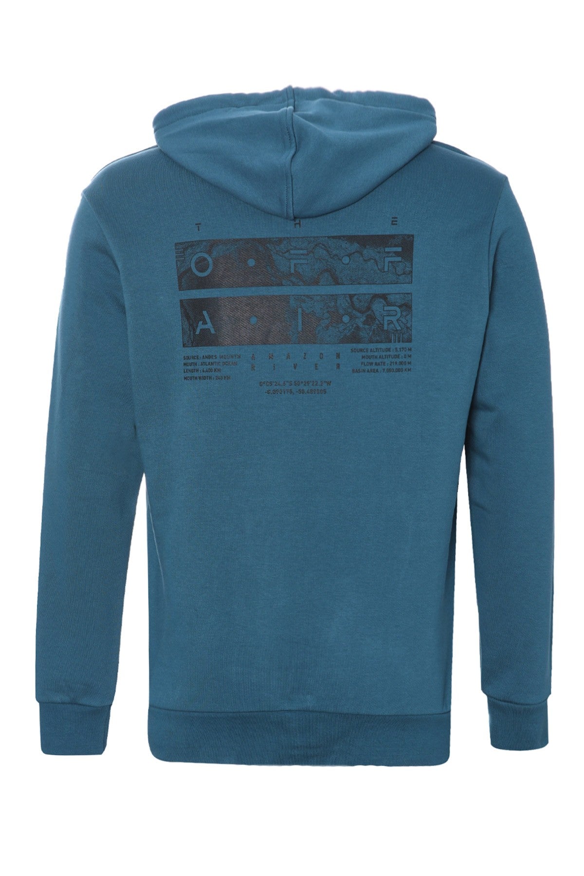 Emerald Front and Back Print Comfort Fit Men's Hooded Sweatshirt - 88017