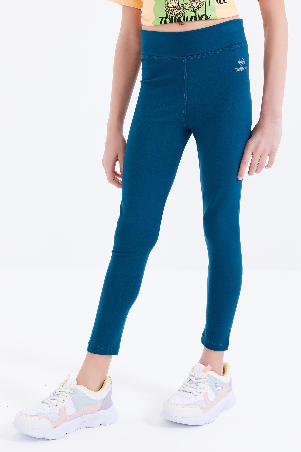 Emerald High Waist Slim Leg Girls' Tights - 75047
