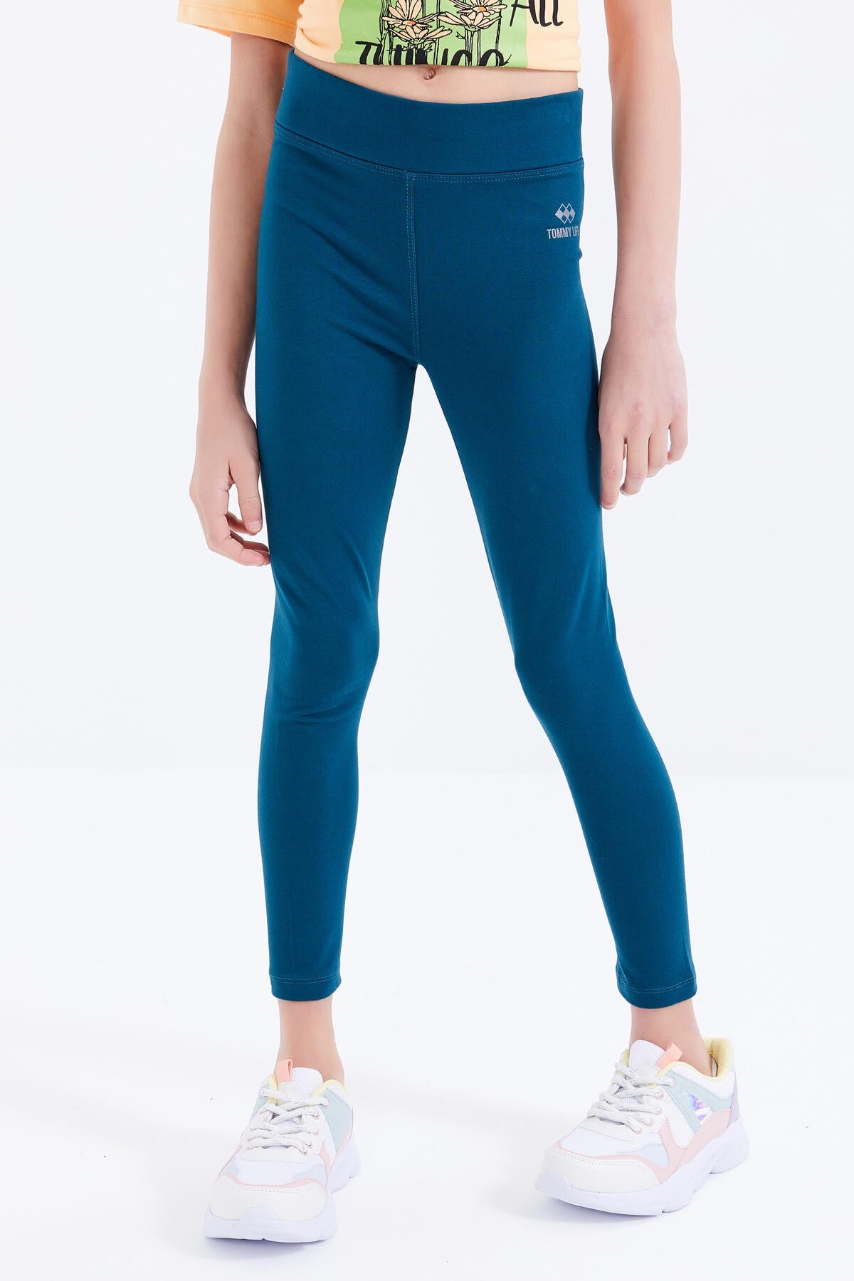 Emerald High Waist Slim Leg Girls' Tights - 75047