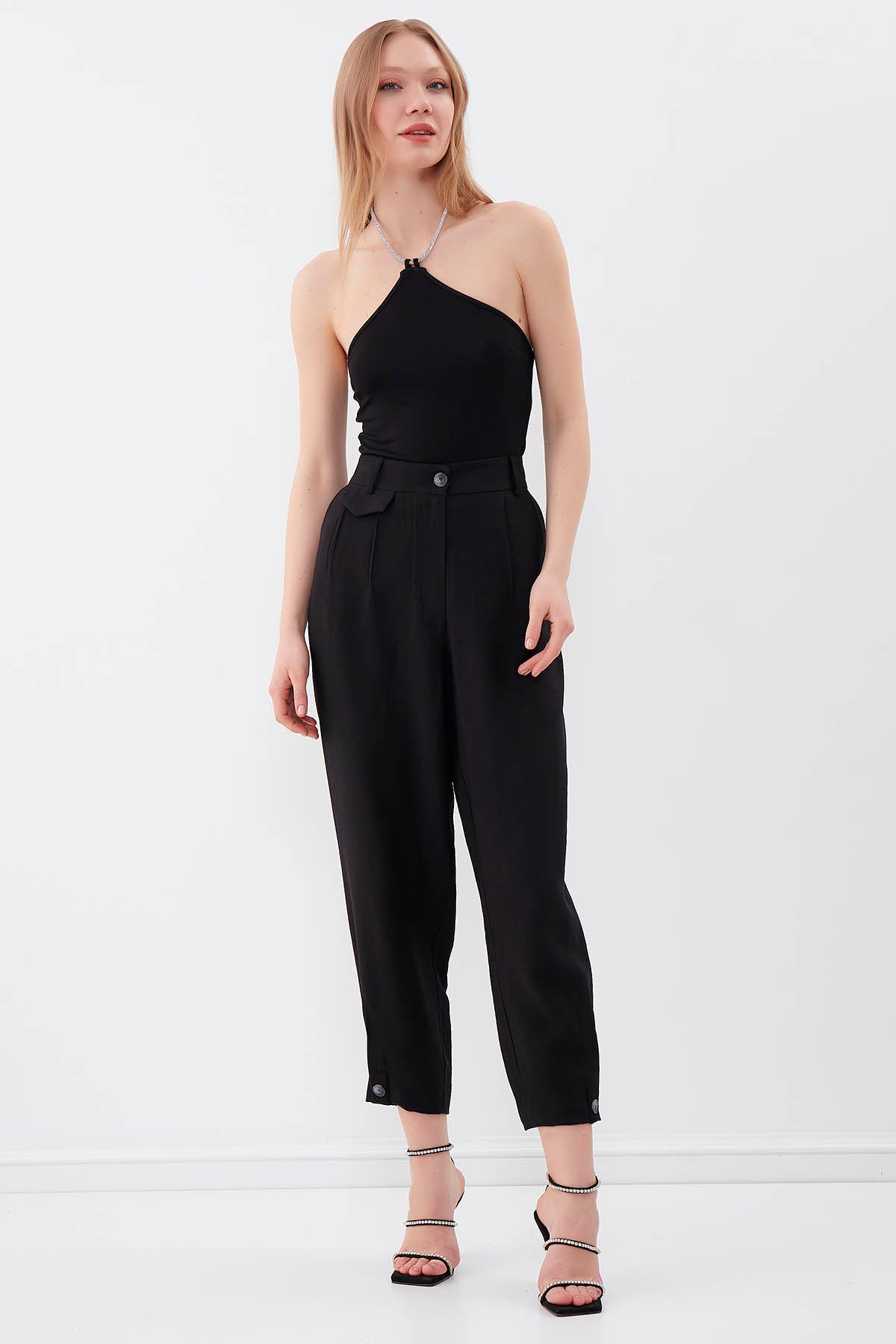 HIGH-WAIST TROUSERS