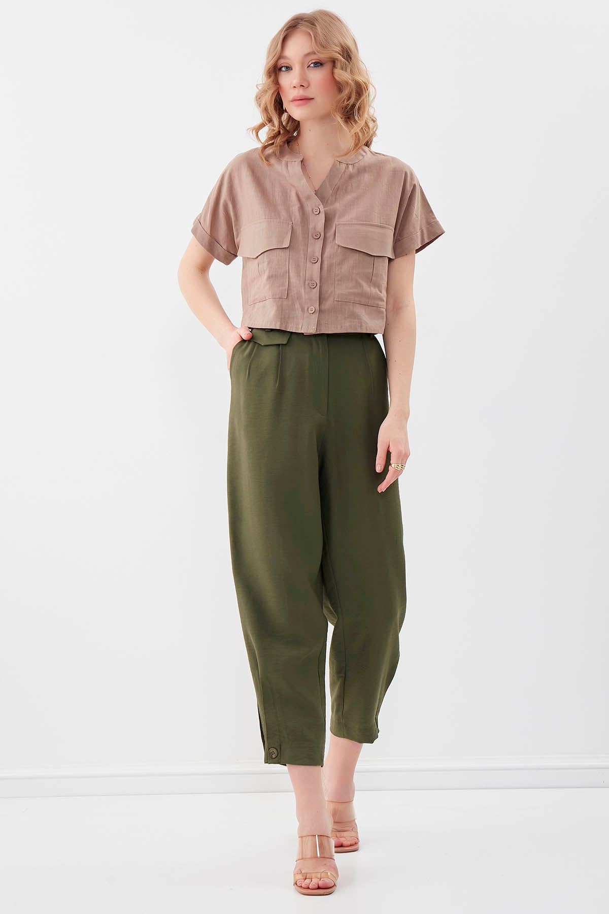 HIGH-WAIST TROUSERS