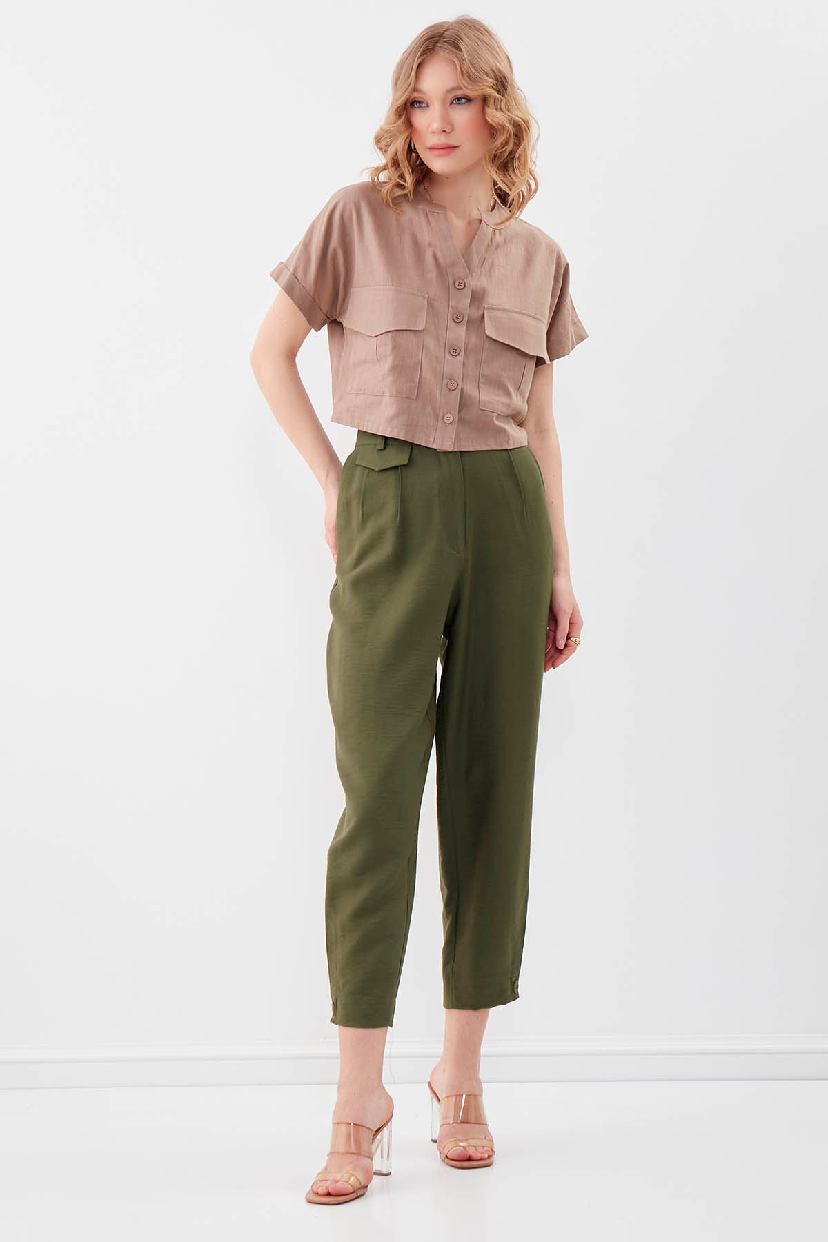 HIGH-WAIST TROUSERS