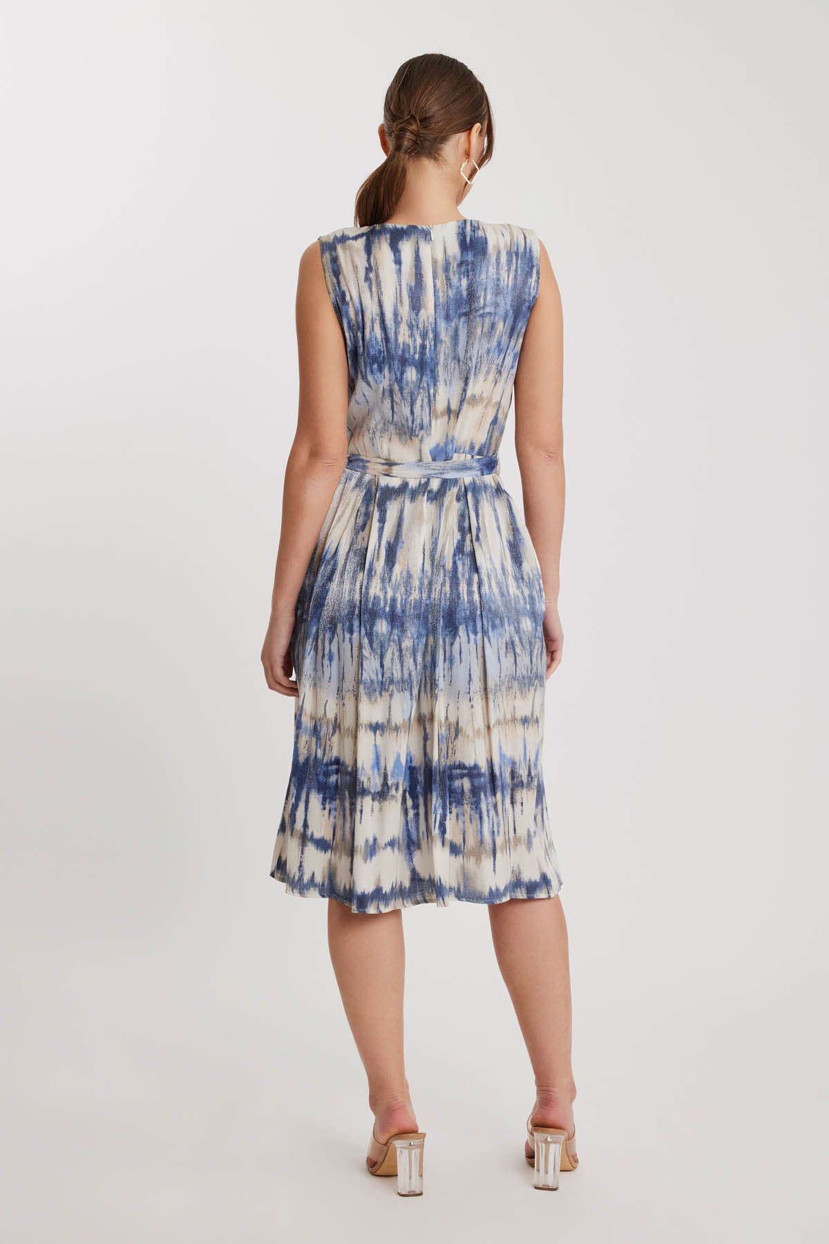 BRIGHT PATTERN- V NECK DRESS
