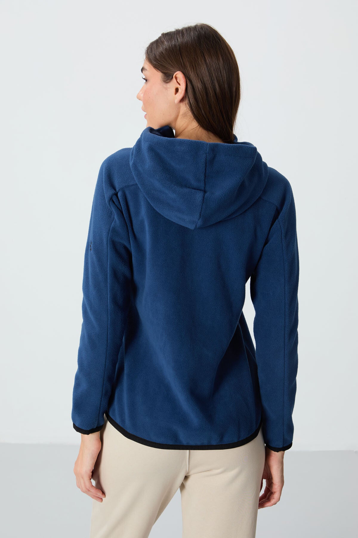 Parliament Thick Soft Textured Hooded Standard Fit Embroidered Fleece Women's Sweatshirt -97287