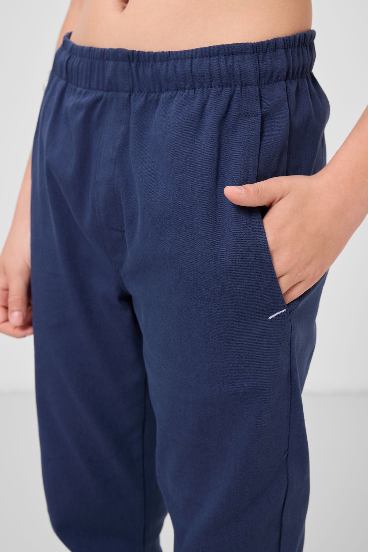 Standard Fit Weaving Lightweight Flexible Chino Boys Trousers - 11272