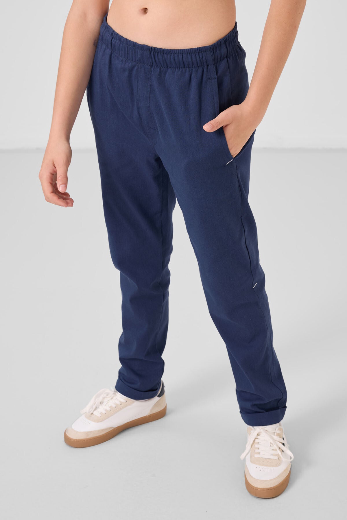 Standard Fit Weaving Lightweight Flexible Chino Boys Trousers - 11272