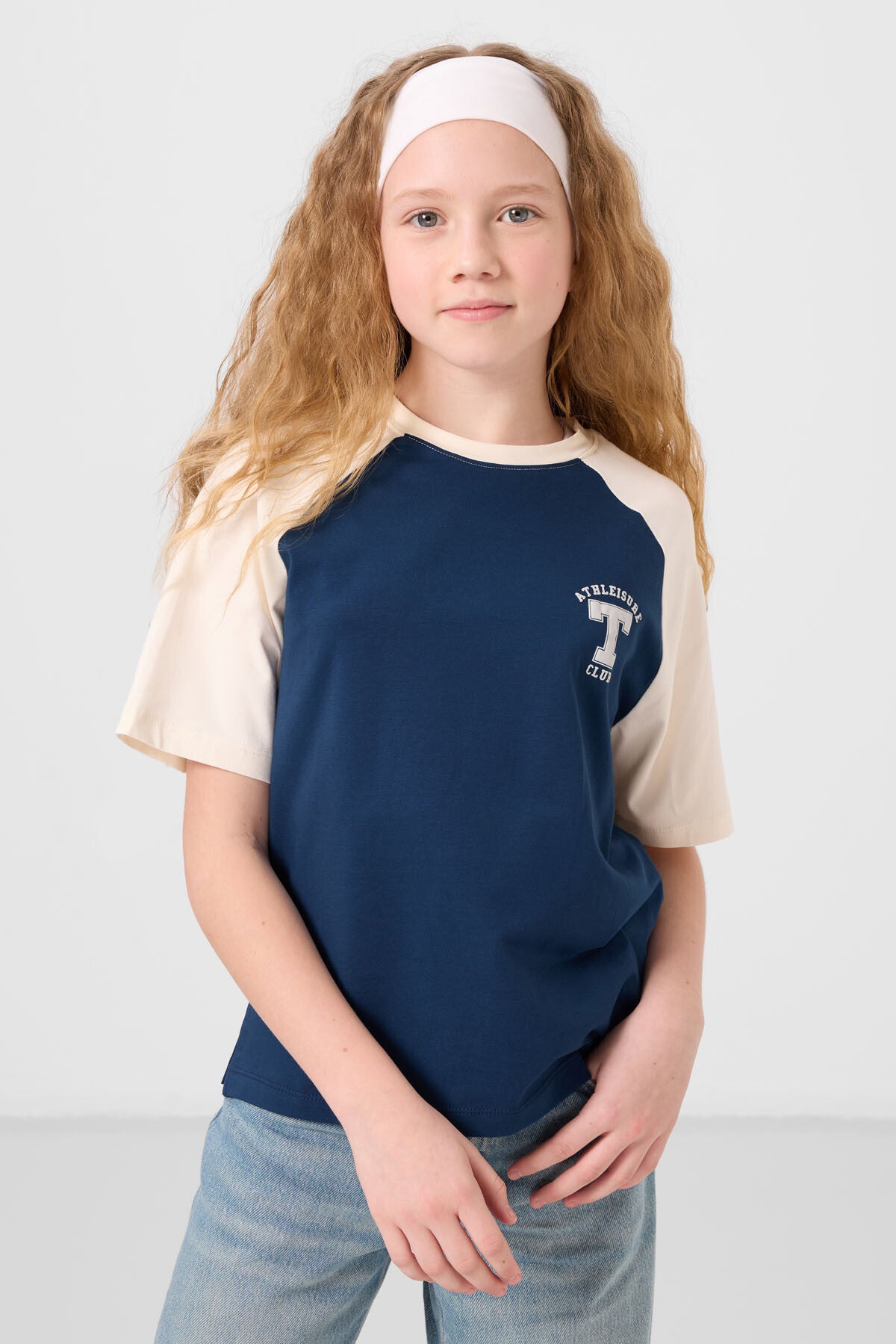 Parliament O Collar Cotton Printed Oversize Fit Girl T-Shirt - 75179