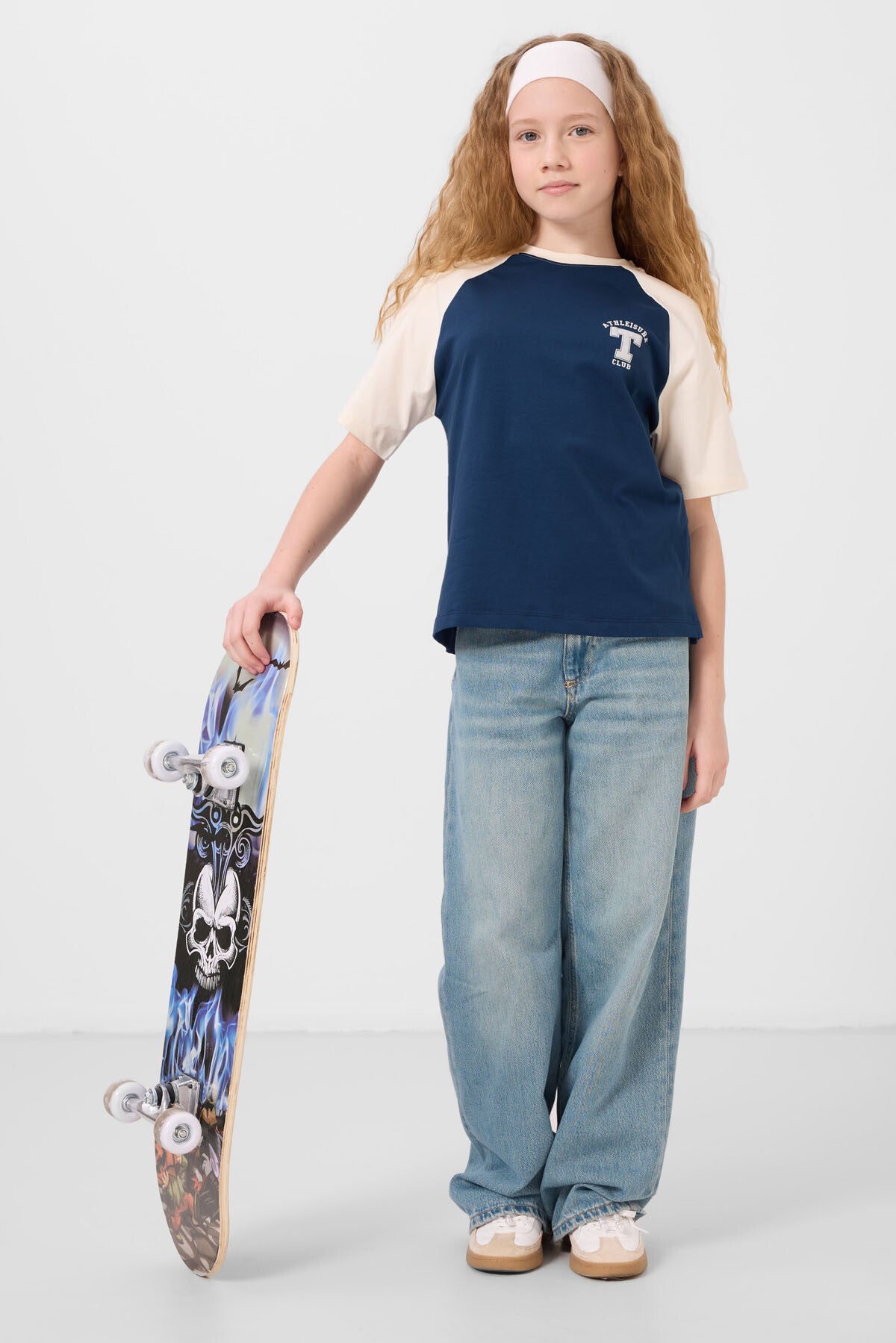 Parliament O Collar Cotton Printed Oversize Fit Girl T-Shirt - 75179