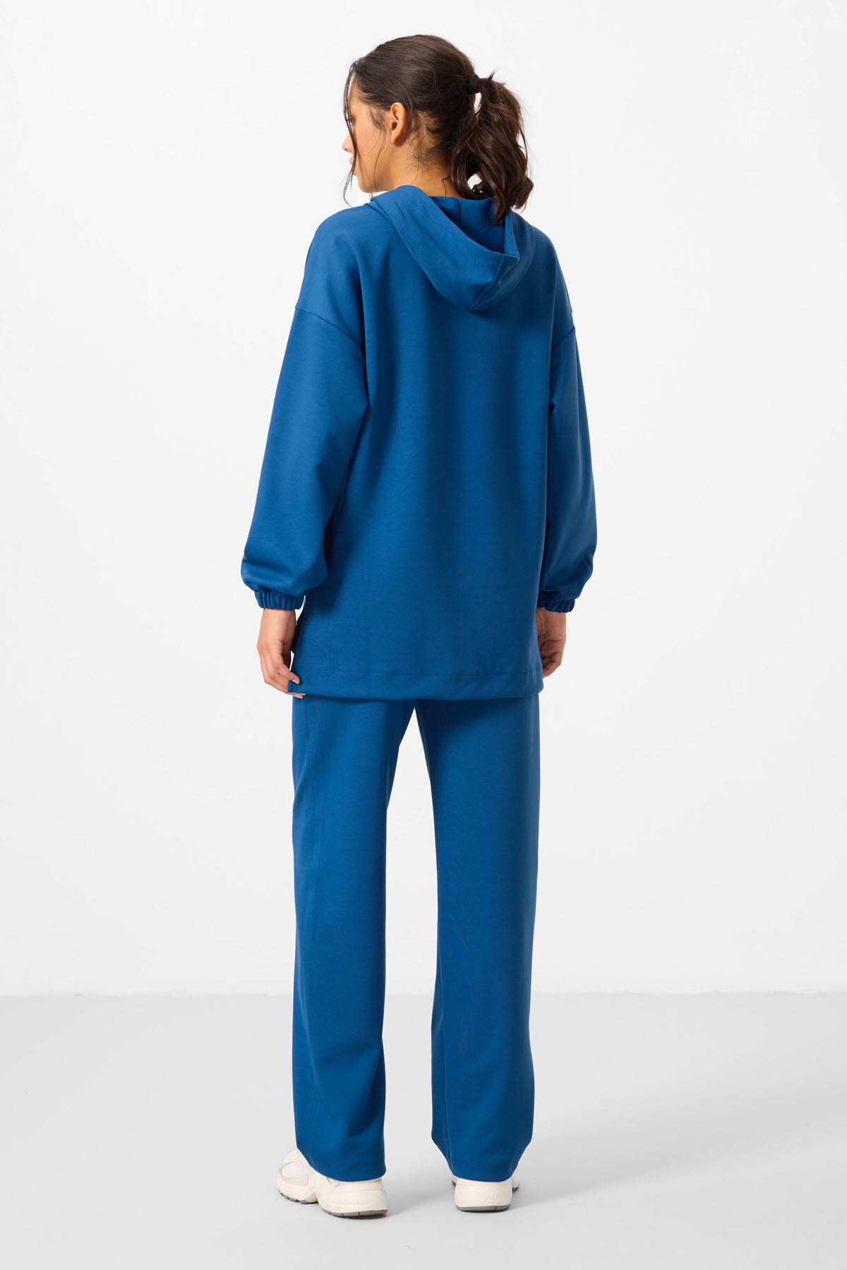 Parliament Soft Textured Hooded Oversize Women's Tracksuit Tunic Set - 95348