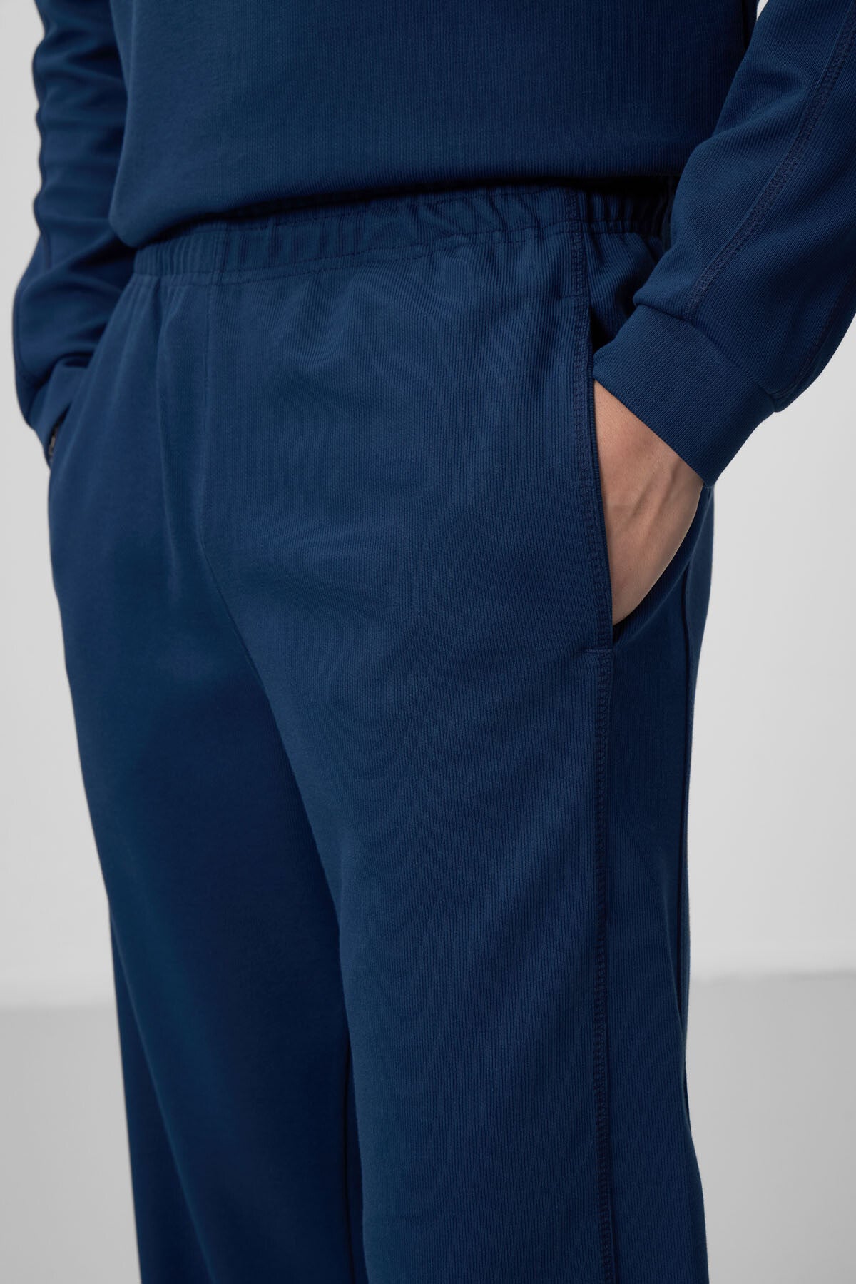 Textured Surface Oversize Men's Tracksuit Set - 85275