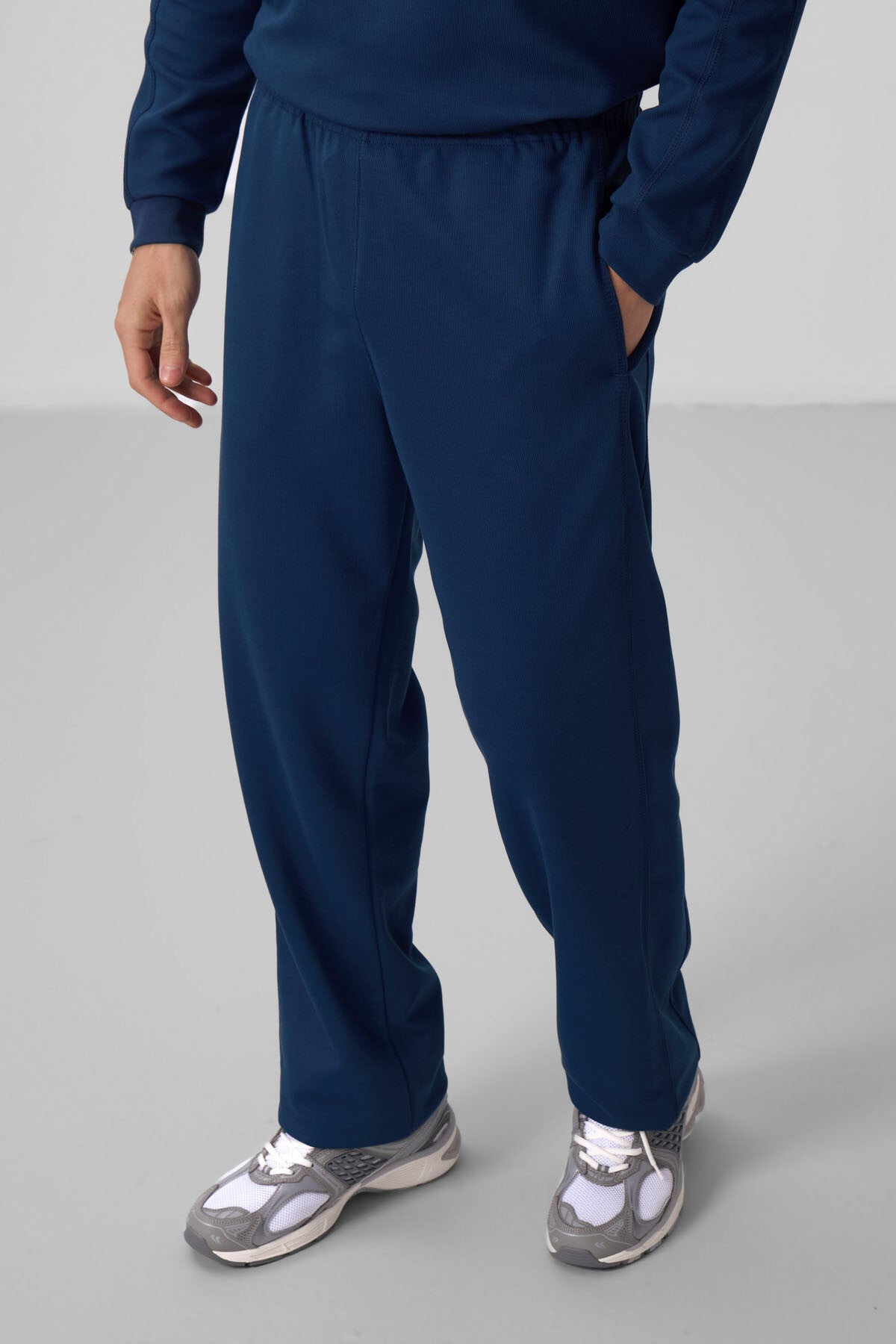 Textured Surface Oversize Men's Tracksuit Set - 85275