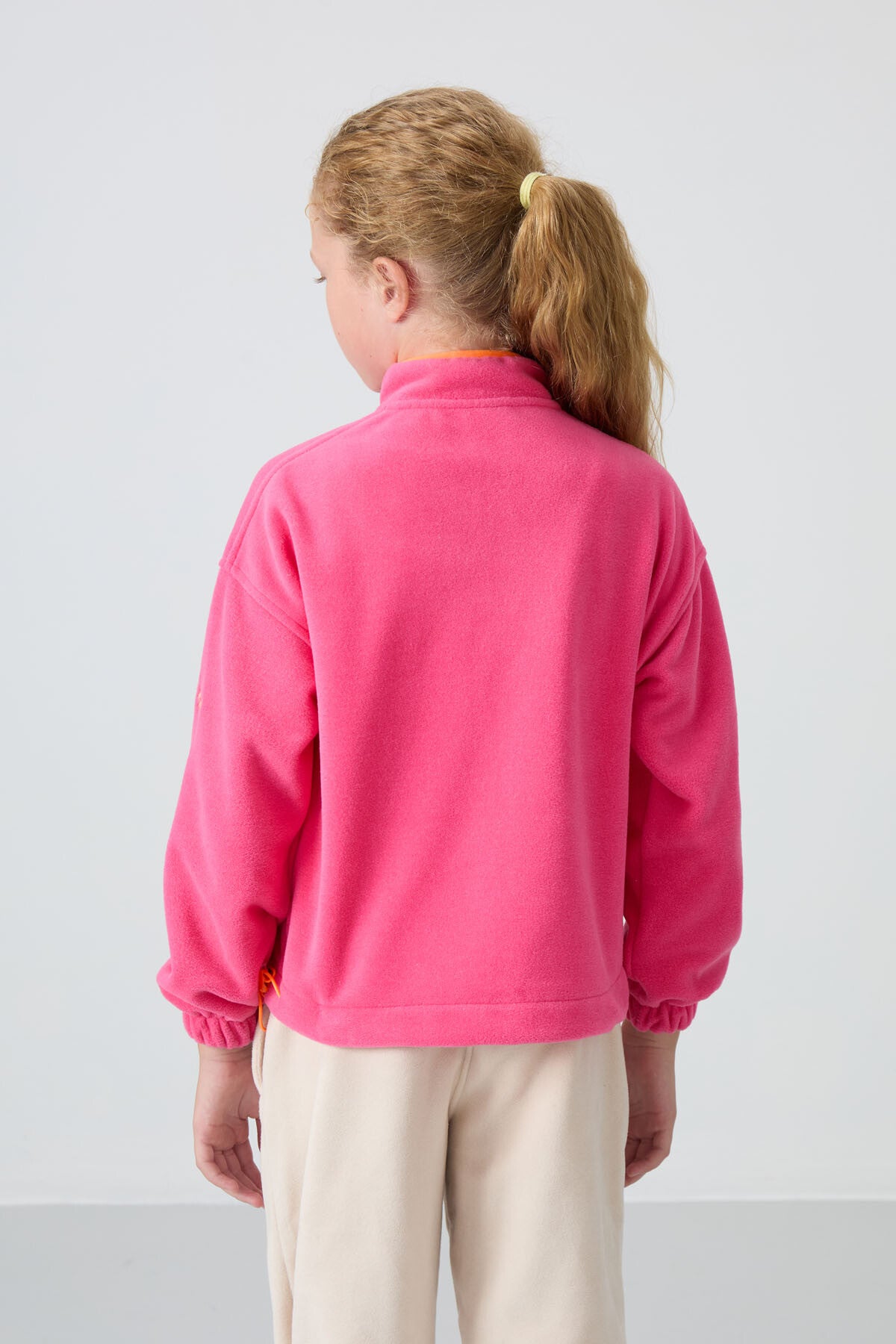 Pink Sugar Thick Soft Textured Standard Fit Embroidered Fleece Girl's Sweatshirt - 75157