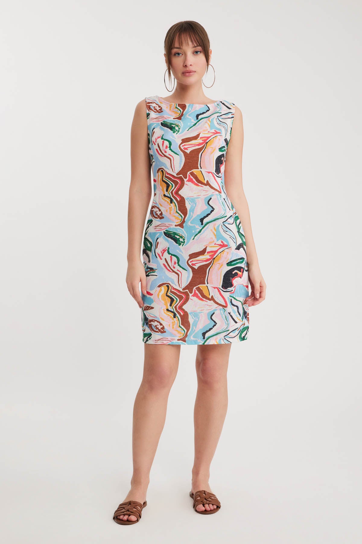 SLEEVELESS COLOR DRESS