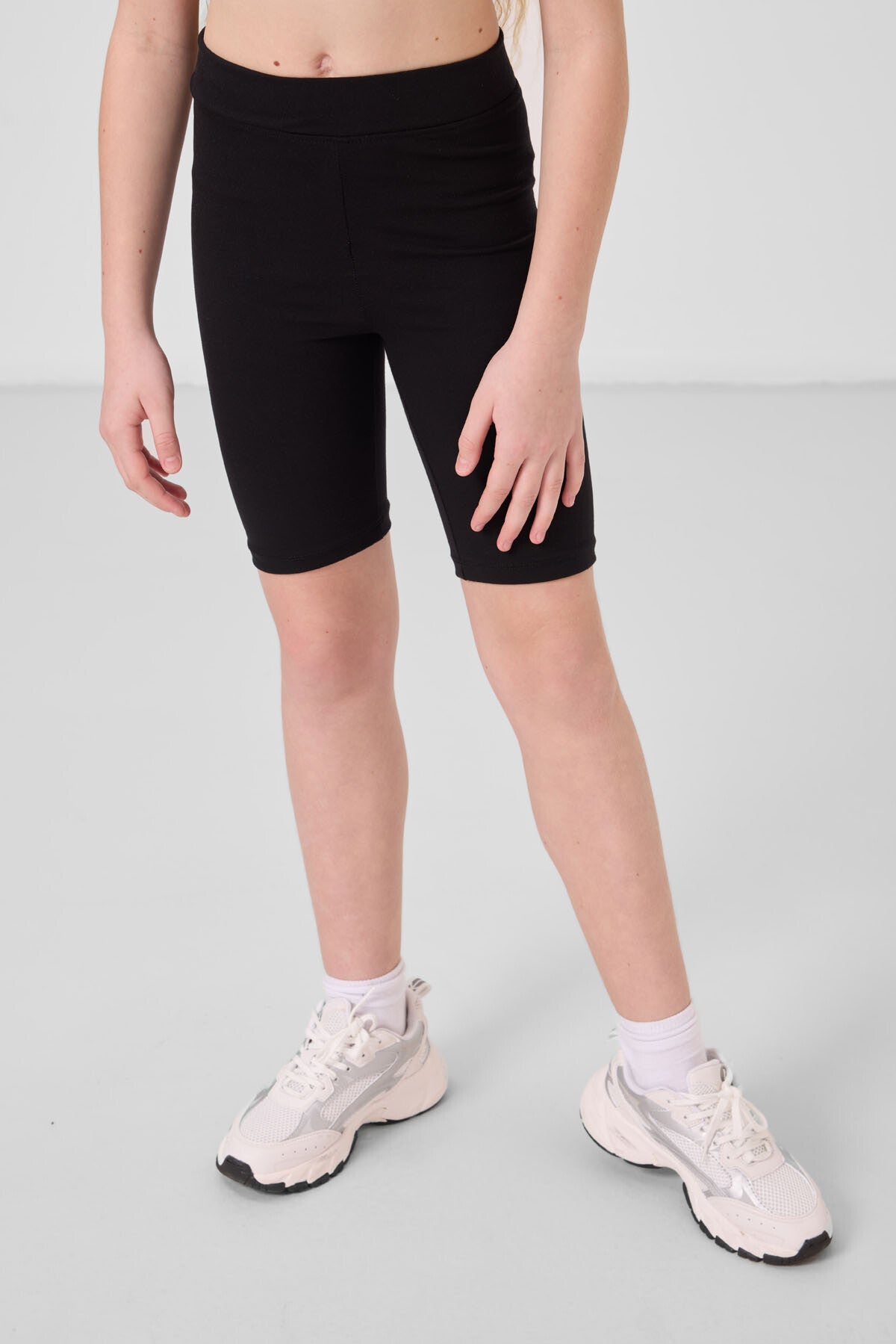 Black cotton shorts, Standard Fit Basic Tights - 75188